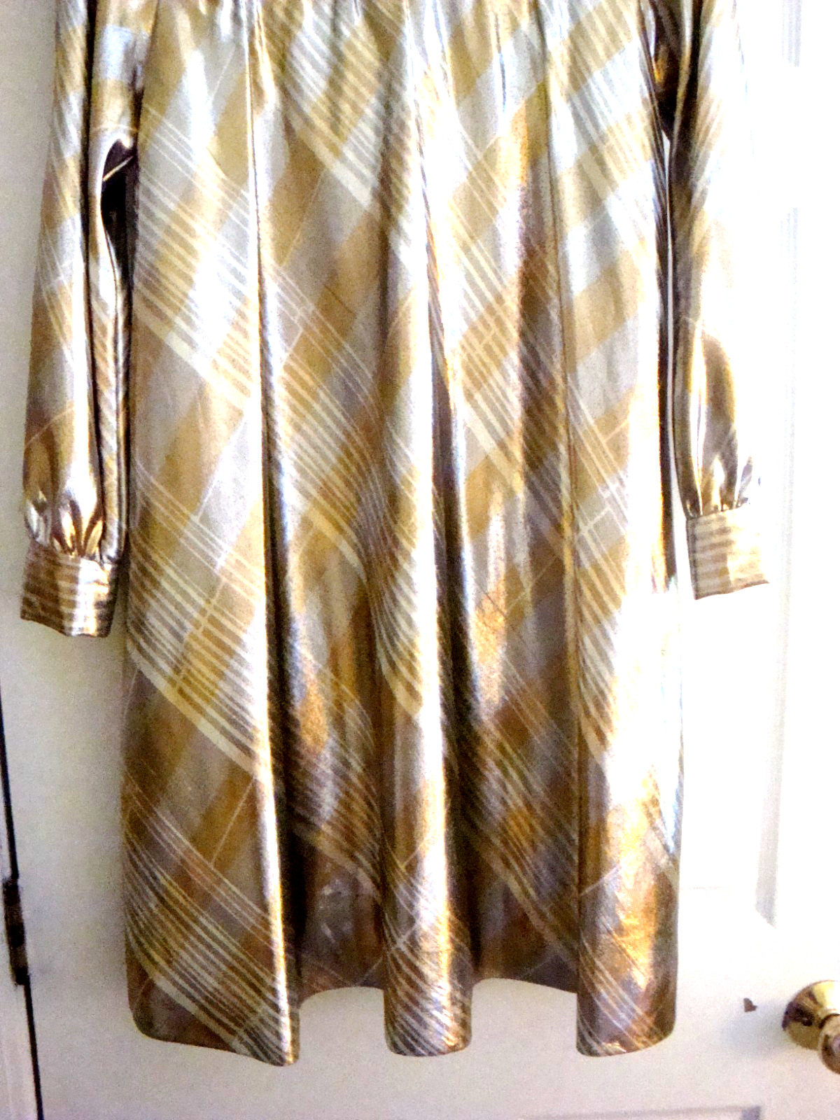 Vintage Modern Couture Original Gold and Silver Metallic Mini Dress