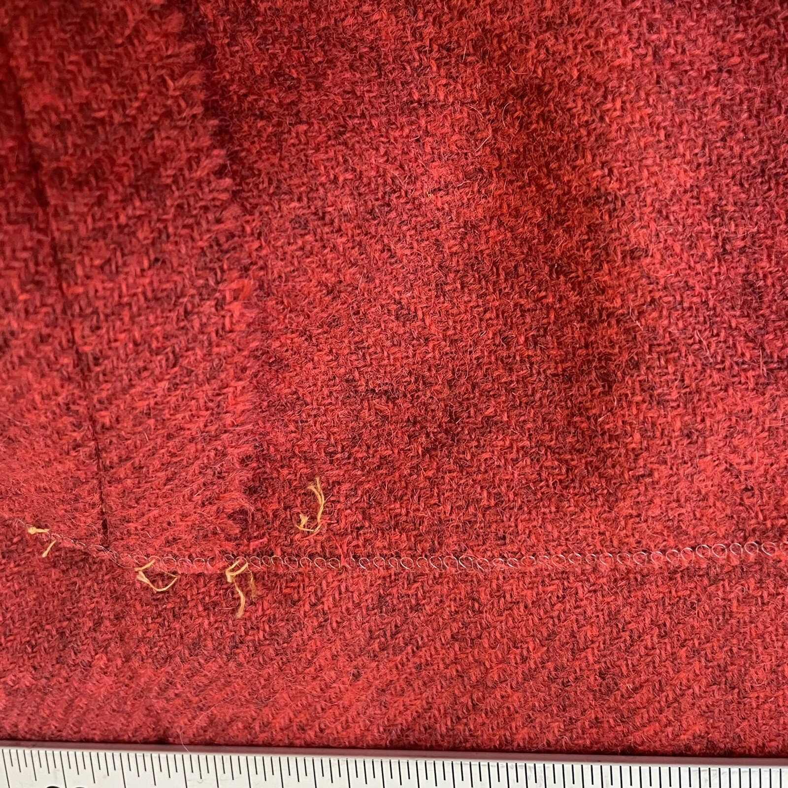 Vintage 60’s Davidow The Union Skirt Suit Red Virgin Wool Tweed Lined No Sz – XS