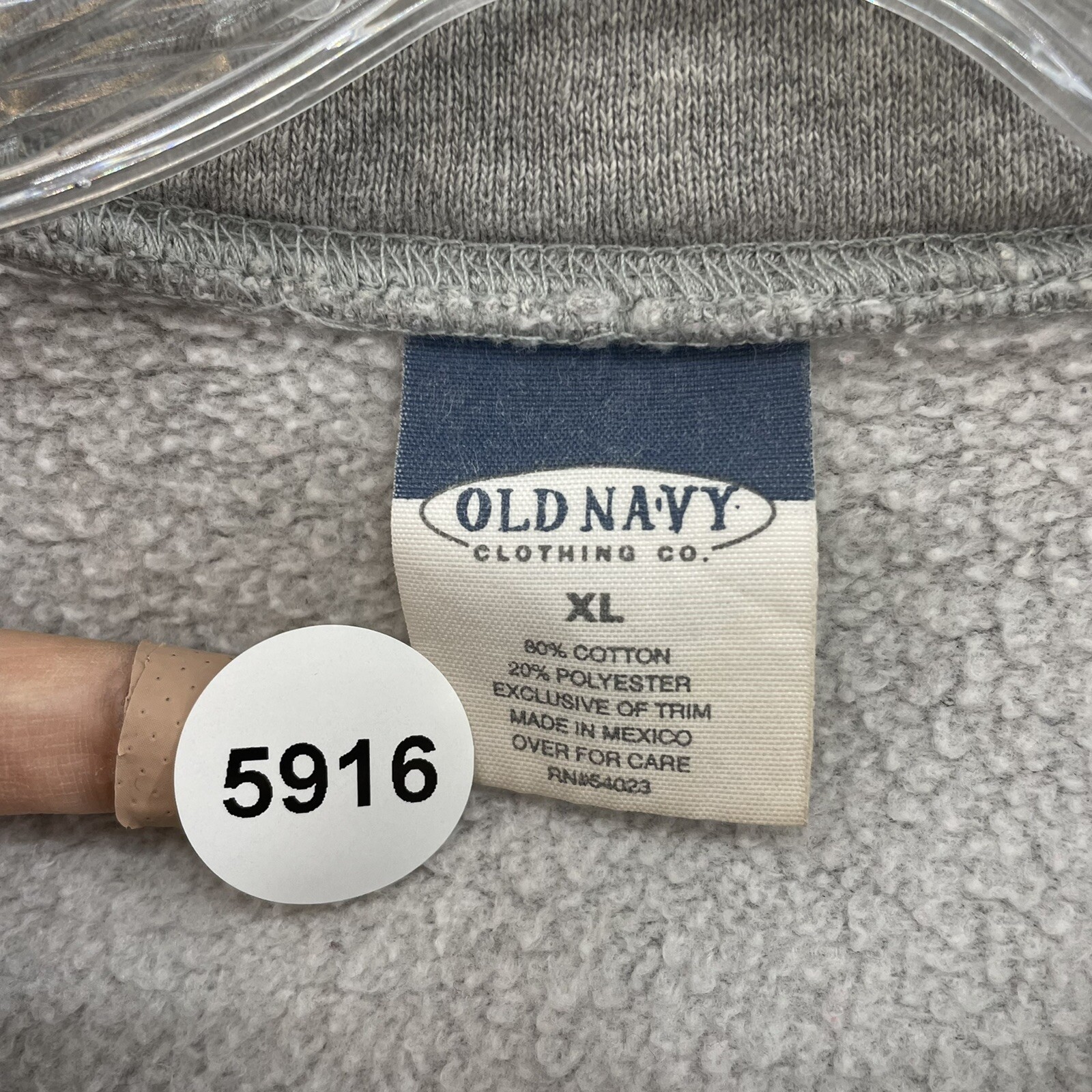 Y2K Vintage Old Navy Sweatshirt Sweater XL Logo Spellout Sporty 1/4 Zip Pullover