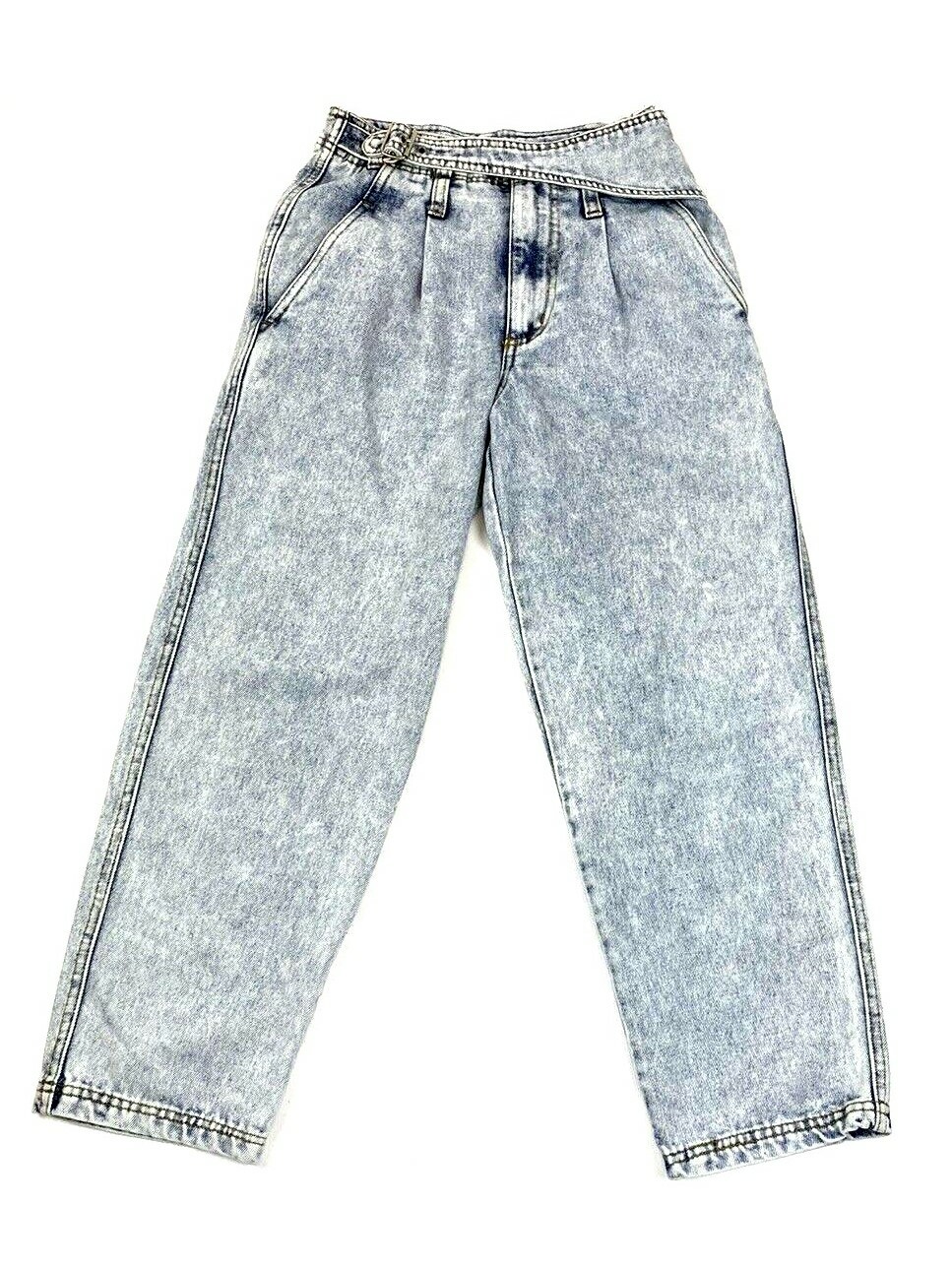 Vintage 80s 90s Bugle Boy Acid Wash High Waist Mom Jeans Sz. 10 W 24-25 in.