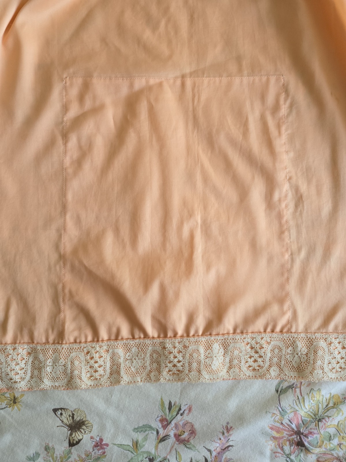 Vintage 1960s Peach Half Slip Skirt Womens XS Small Mid Century Burlesque Lace