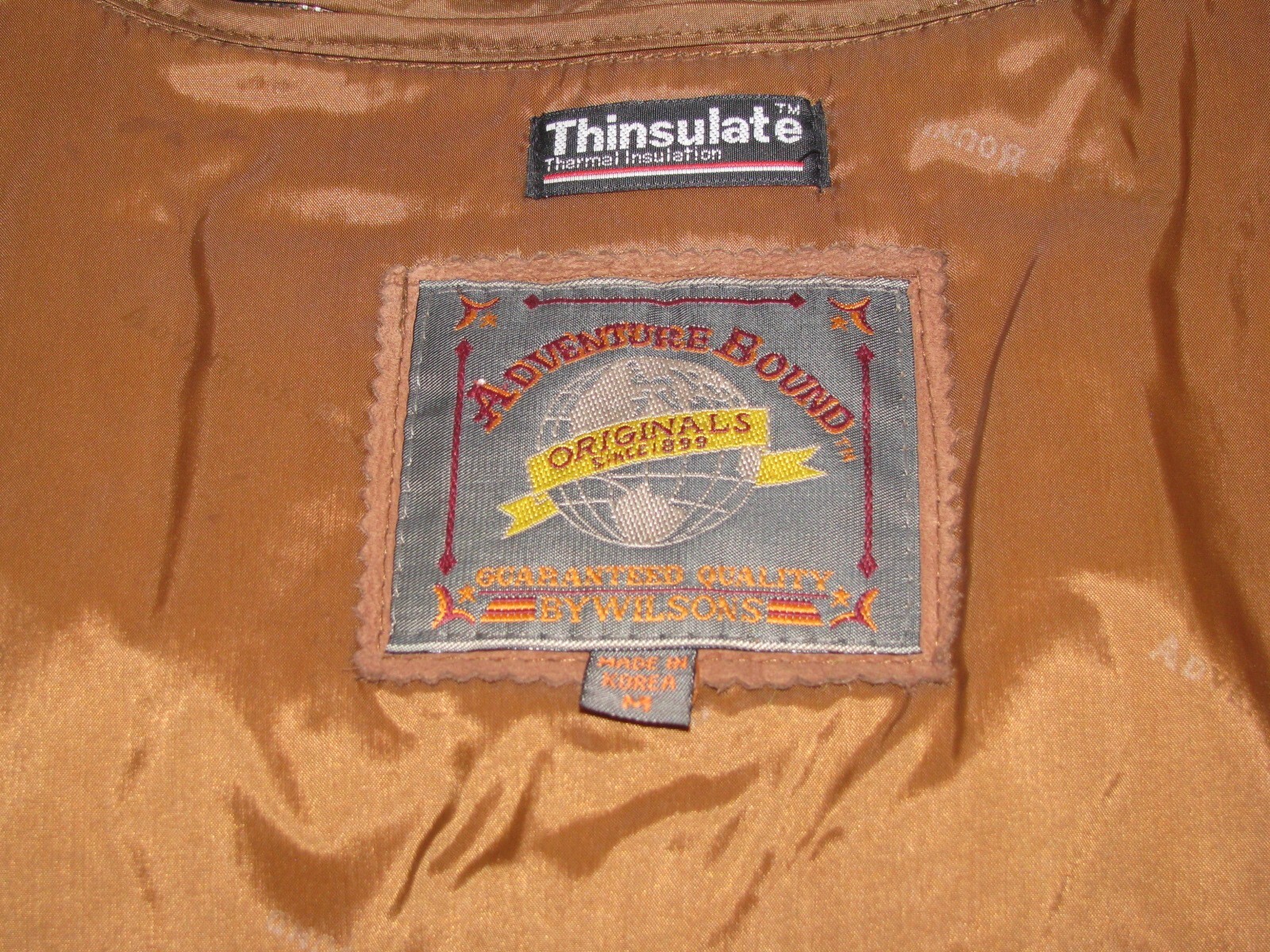 Women’s Vtg Wilsons Adventure Bound Brown Leather Jacket-ZipOut Lining 1980s M