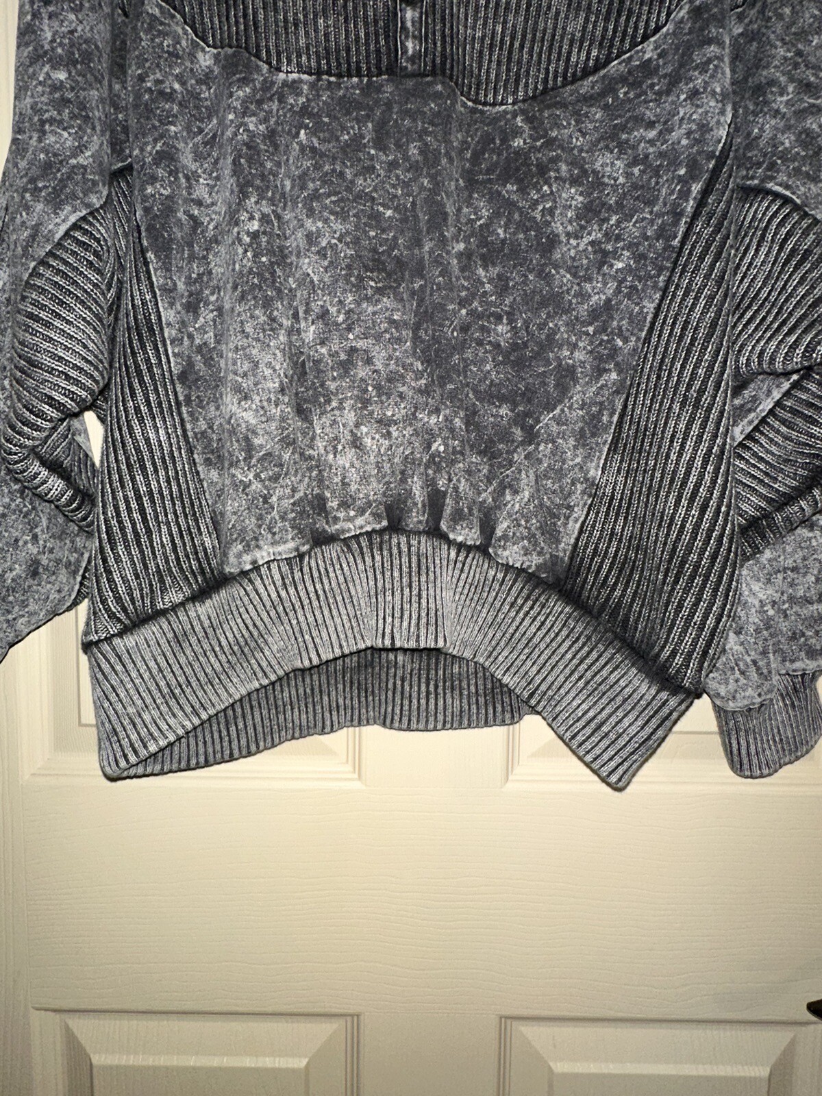 Vintage 80s Organically Grown by Arpeja Sz L Dry Wash Half-button Pullover