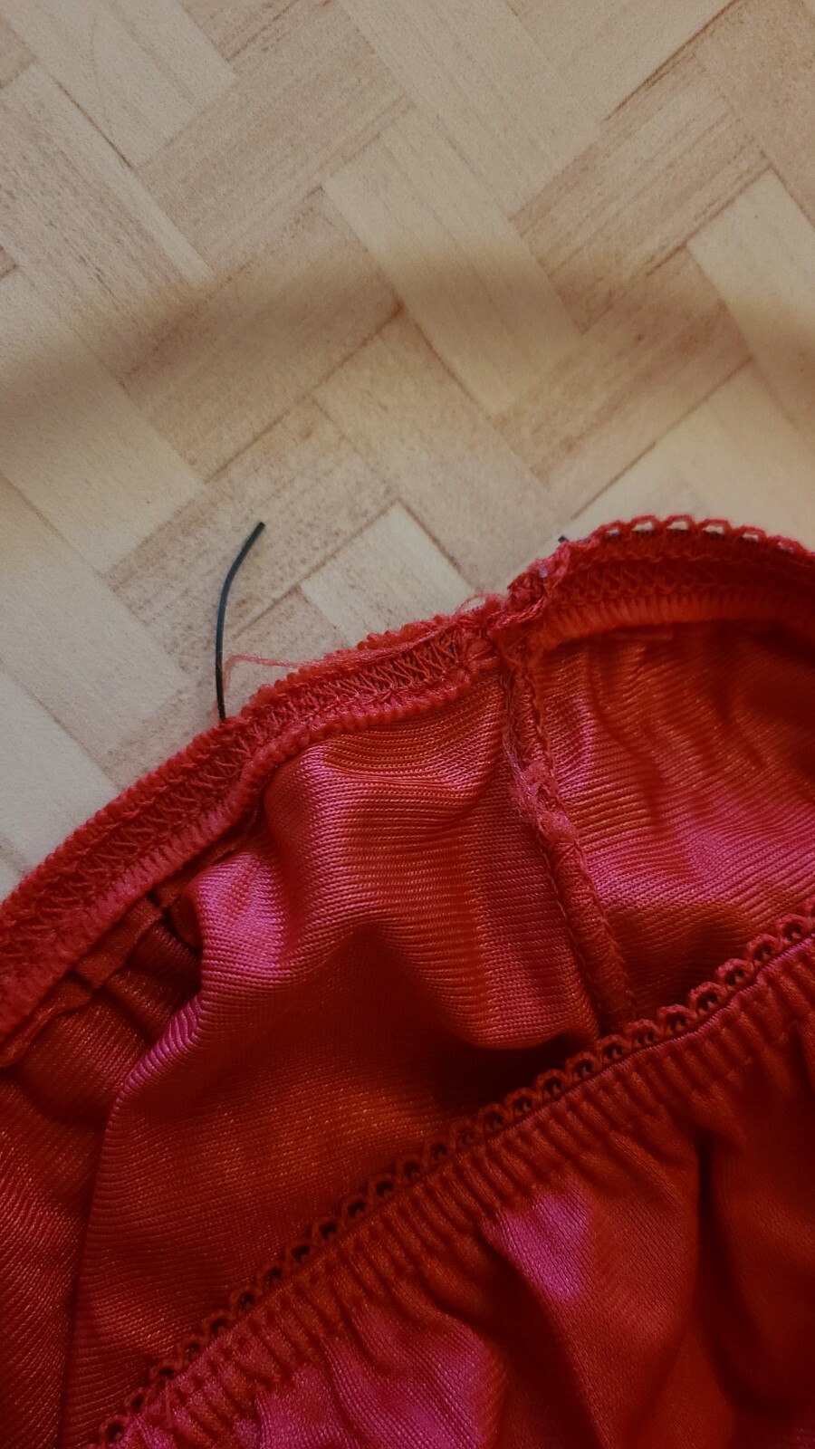 Vtg Mel lin size Small red half slip (flaw on waistband elastic) ladies