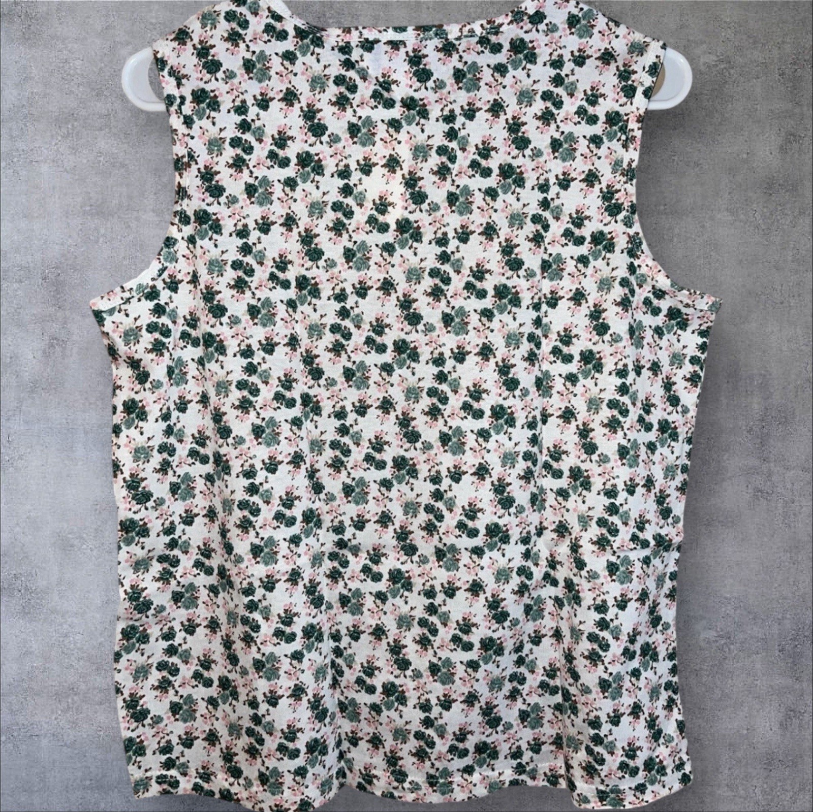 NEW YS SPORT by Young Stuff Floral Tank Top Shirt Women’s Petite Large VTG 80s