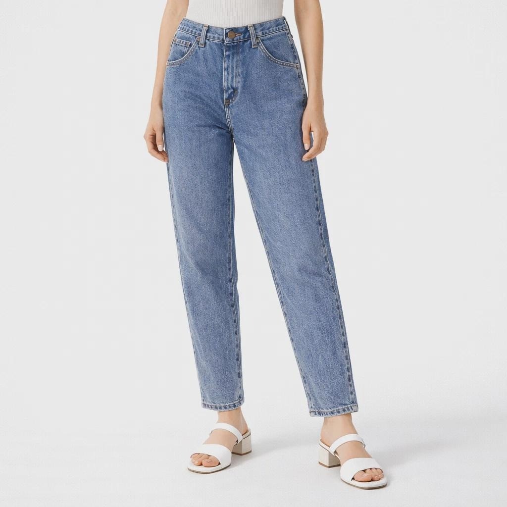 90s Vintage Womens Medium Wash High Rise Straight Leg Jeans Size S 6 Rustler