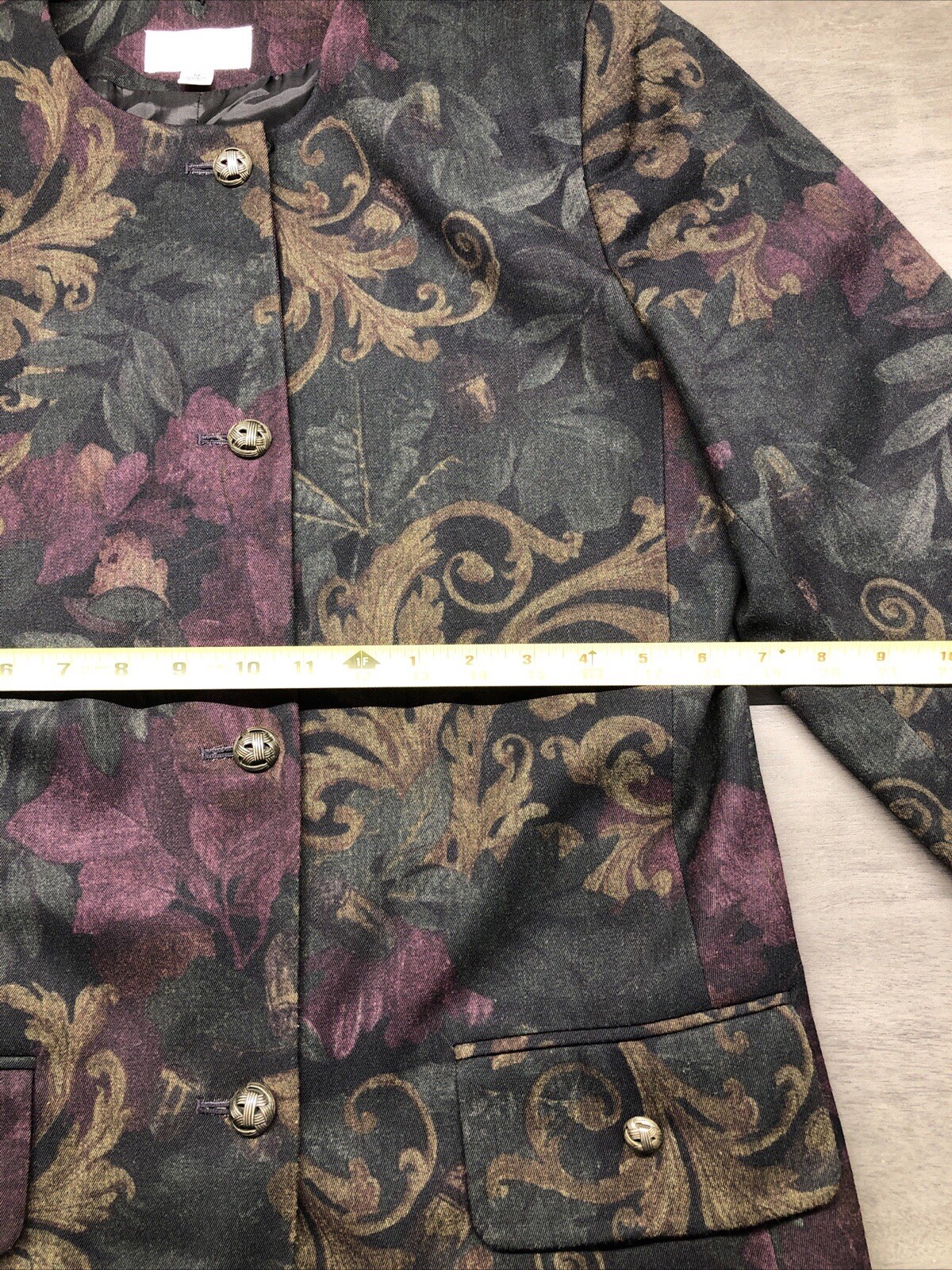 Preston & York Womens Size 12 Blazer Coat Nice Pattern