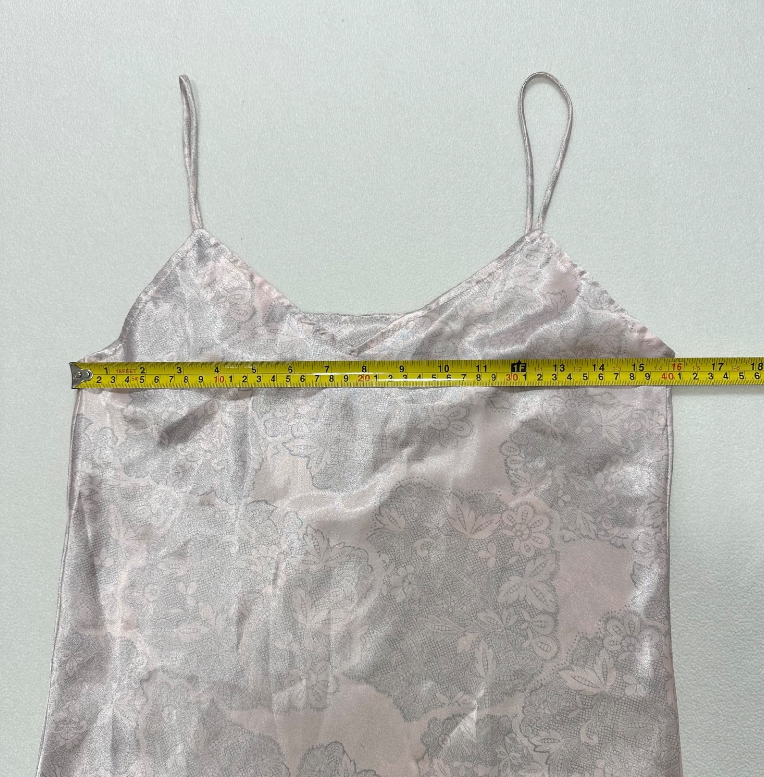 Vintage BODY DRAMA Pink Patterned Cami Slip Dress