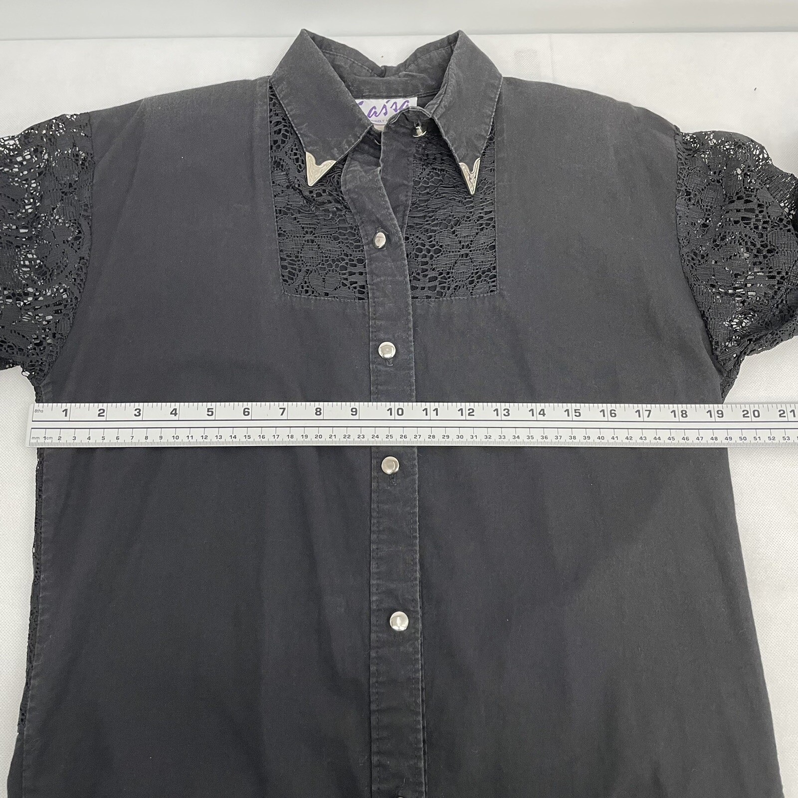 Vintage Sassa Rodeo Western Wear Button Down Shirt Women’s S/M Rockabilly Studs