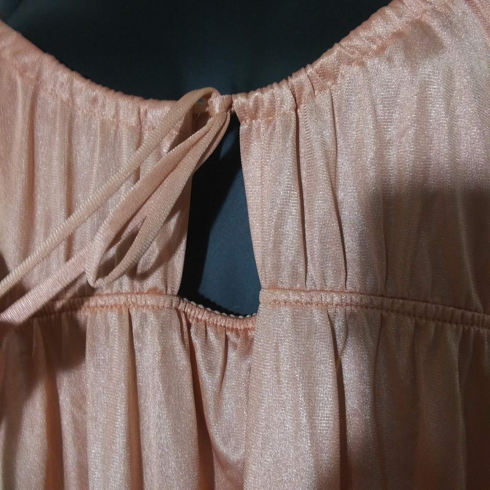 Gossard Artemis Vintage Long Peach Night Gown Lace Women’s Size M Petite Bust 34