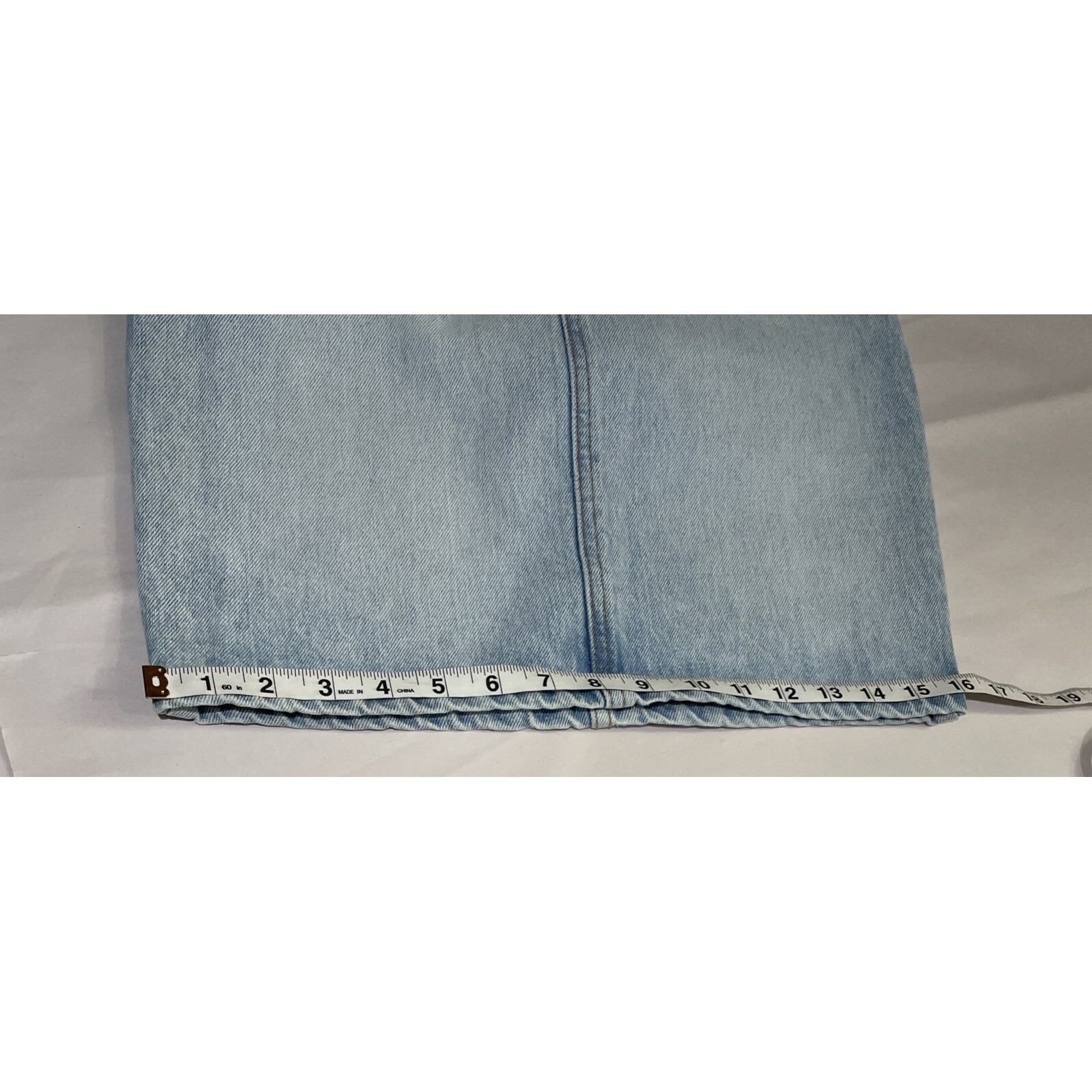 Guess Georges Marciano Denim Skirt 10501 SZ 24 VTG 80s 90s Light Wash USA