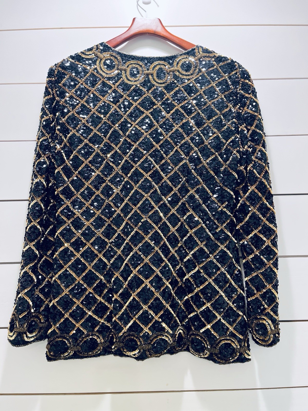 NITELINE BY DELLA ROUFOGALI Vintage Beaded Dress Jacket Side Large