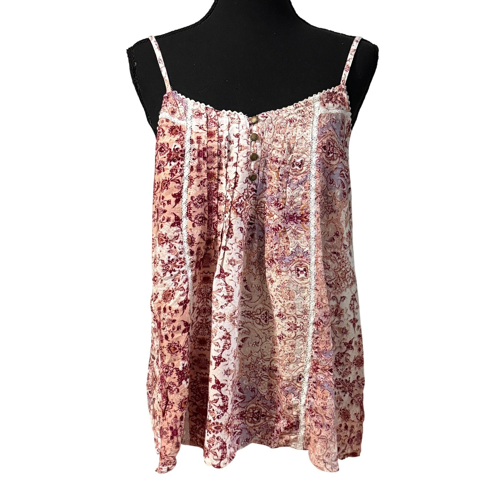 Cottage Core Boho Cami’s Rayon Flowy Floral Feminine Sonoma Sz Small Lot of 2