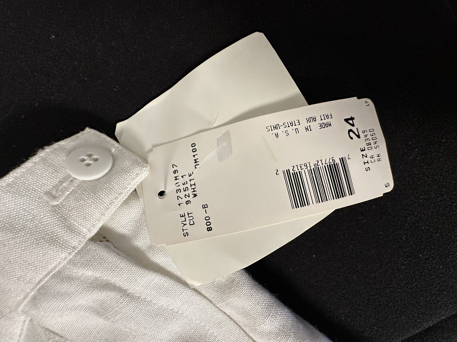 Vintage Ellen Kaye 24W Long Solid White Pleated Skirt 100% Rayon Original Tags