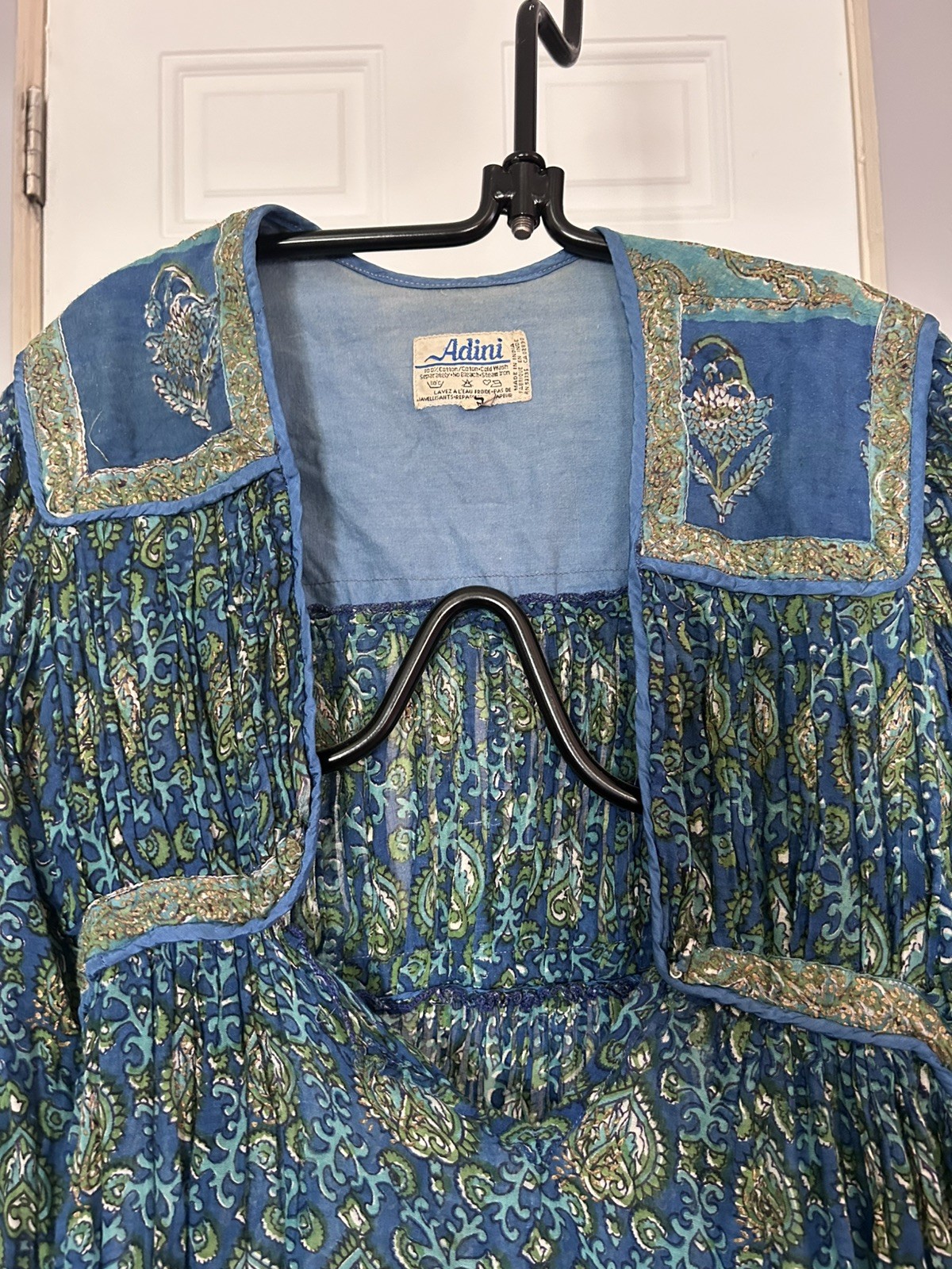 FLAWED vintage adini dress 70’s 60’s Indian sheer cotton boho hippie dress