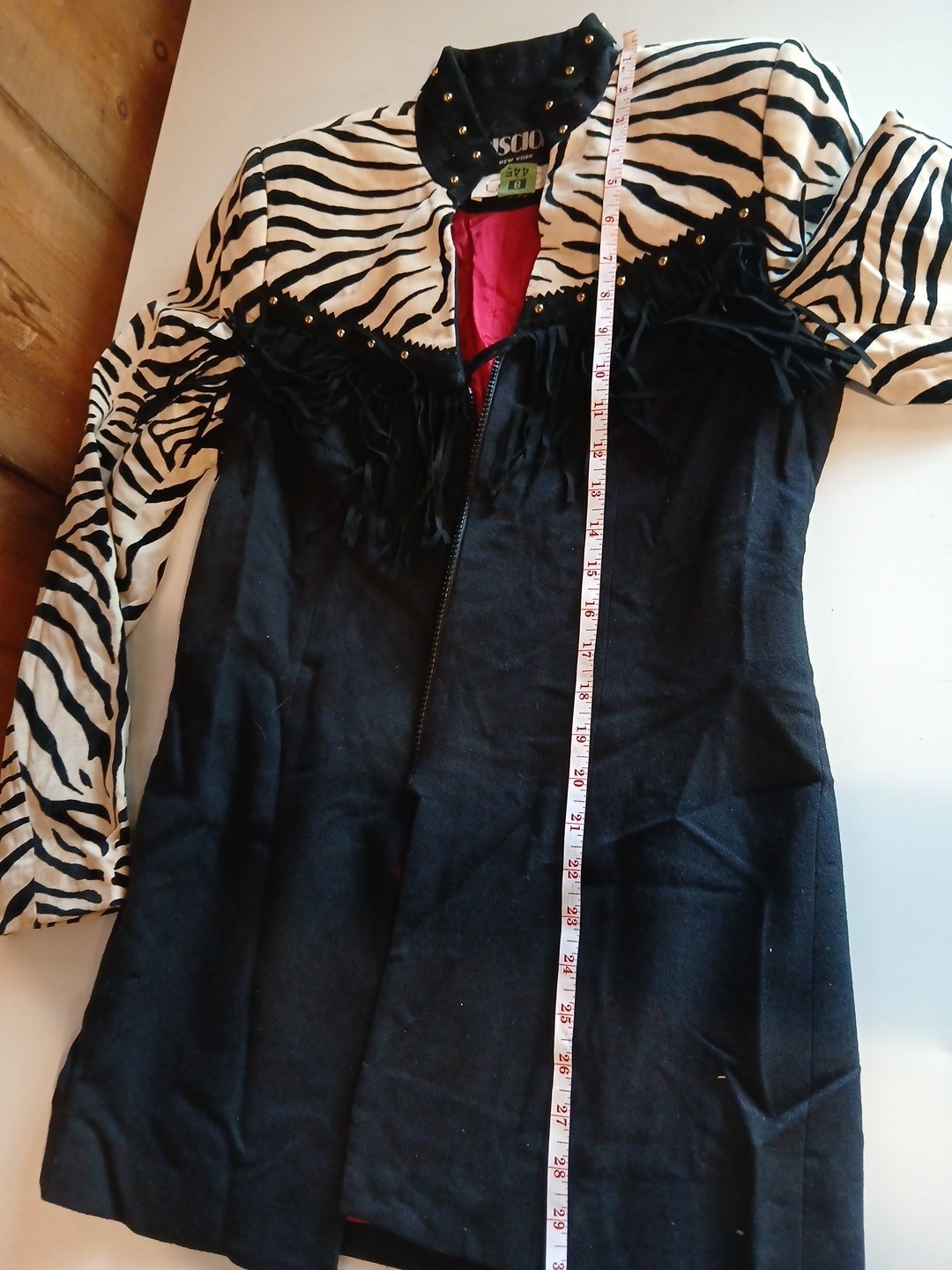 Vintage 80s Criscione Jackets Womens Zebra
