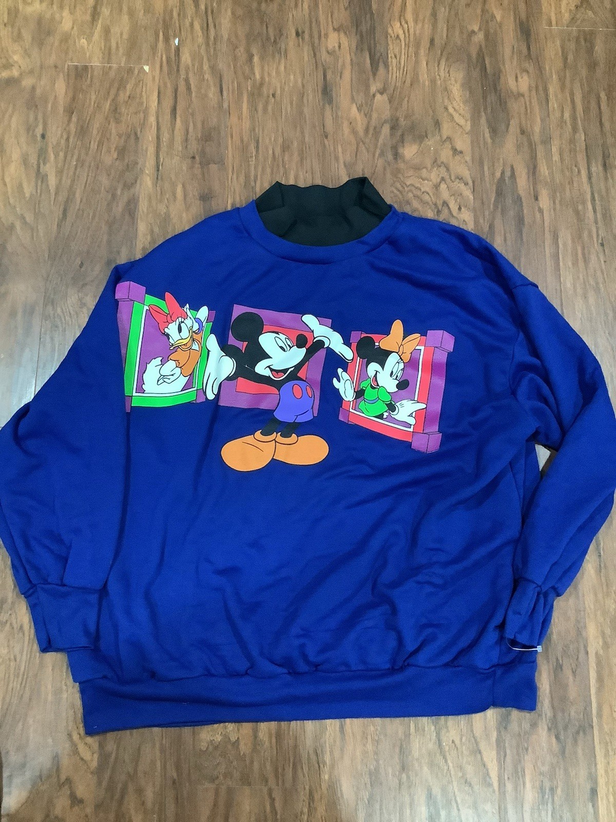 Vintage Land N Sea Mickey Unlimited Minnie Daisy Sweatshirt 26 28W Double Collar