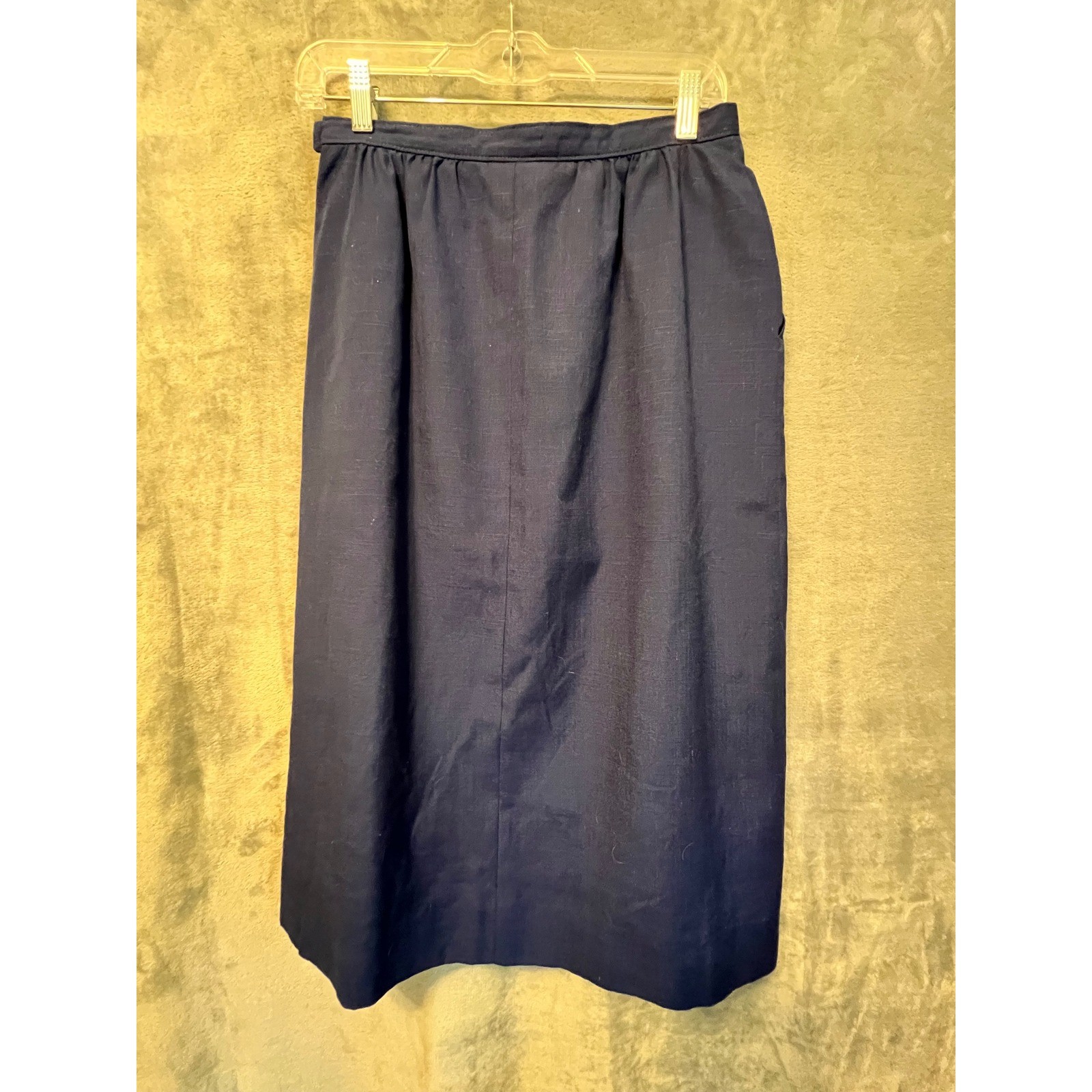 Country Sophisticates Pendleton 12 Blue Silk Wool Skirt Suit Vintage