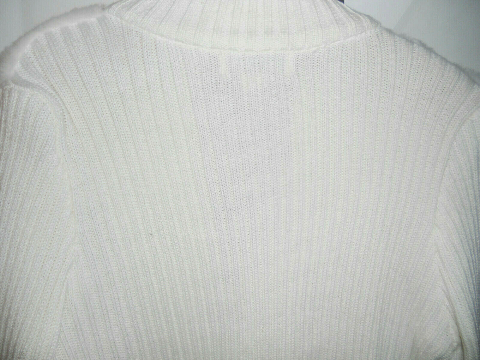 VTG white Womens Sweater faux fur zipper front by Spice of Life Size M