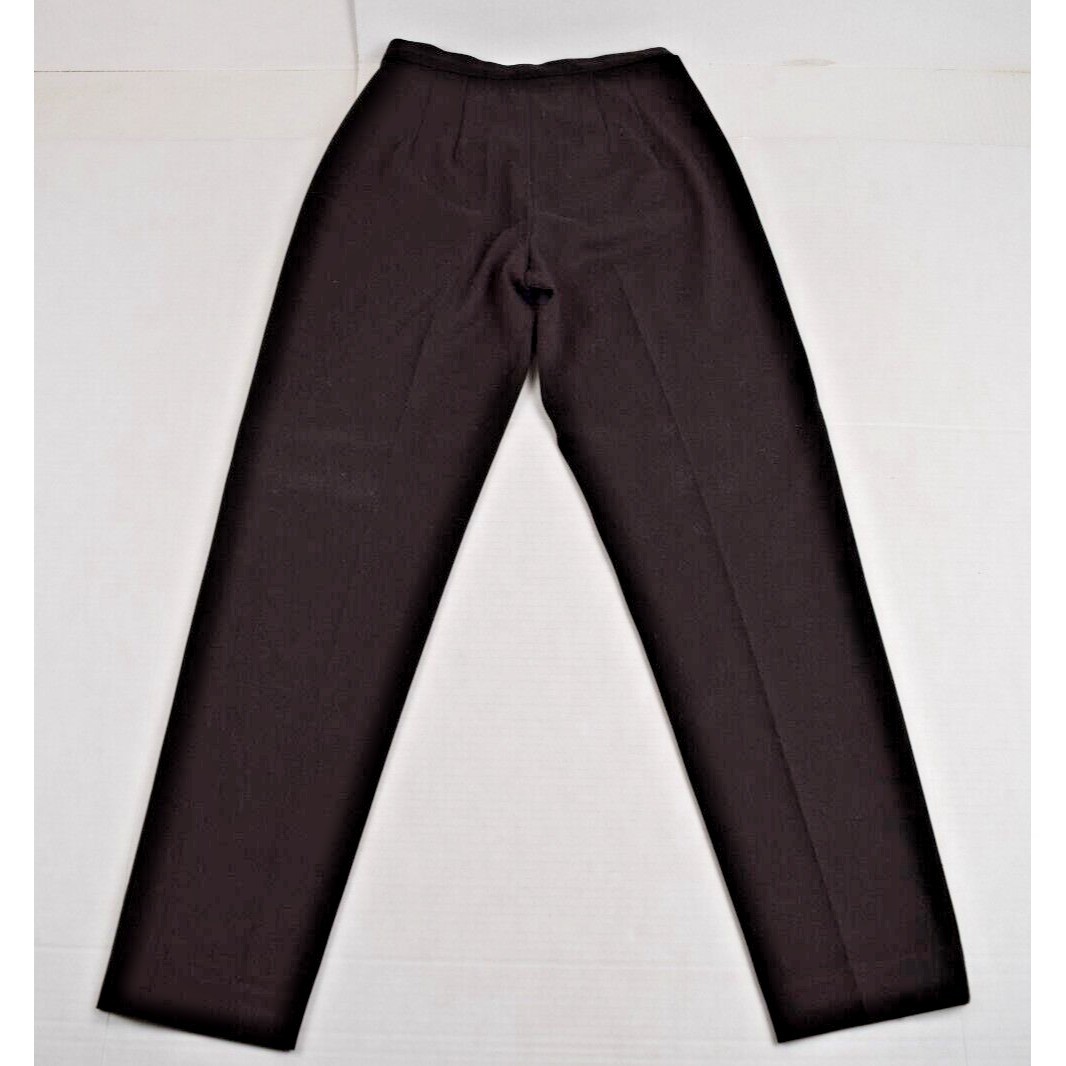 Vintage Pants Smooth Petites Size 2P W26 L28 80s Black Soft Stretch Made USA