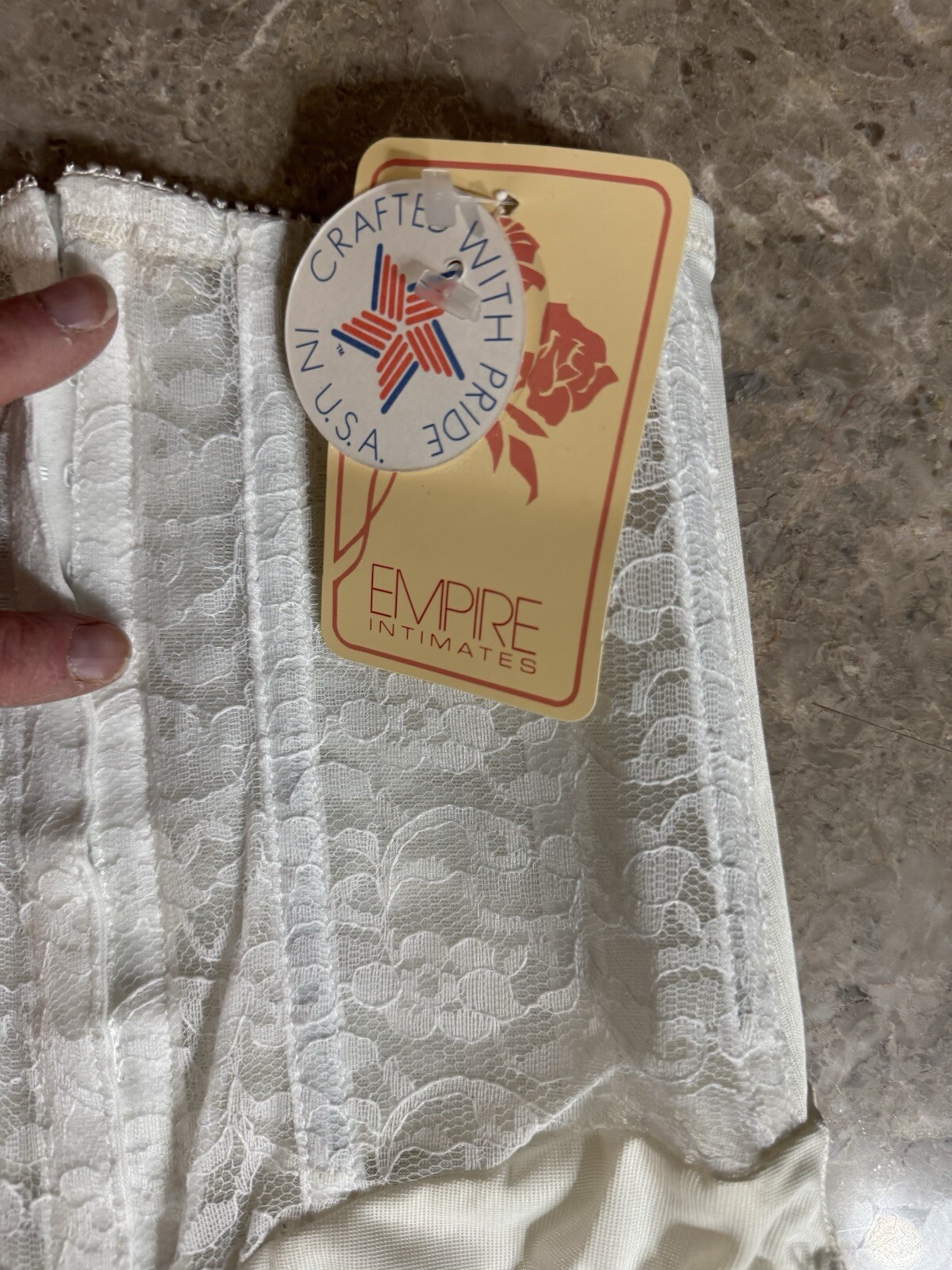 VINTAGE EMPIRE INTIMATES PANTY GIRDLE! LACE , FRONT HOOK , HOOK CROTCH SIZE 26