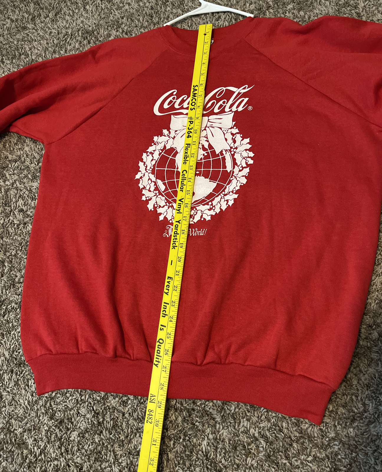 Vintage Coca-Cola Sweatshirt Joy To The World 80s USA Healthknit 2XL (50-52) NWT