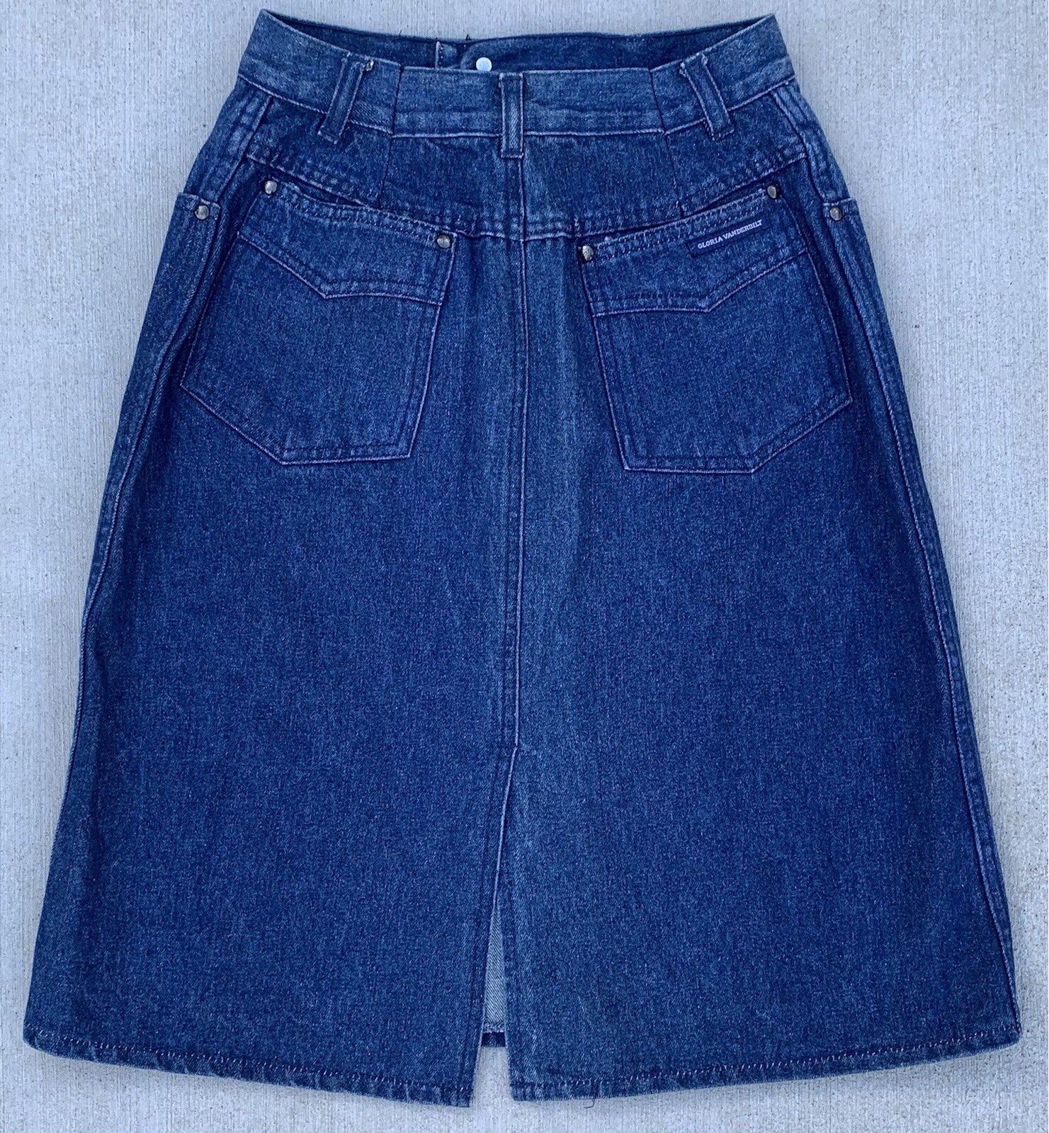 Vintage Gloria Vanderbilt for Murjani Denim Skirt High Waist 8 24 1/2” Waist