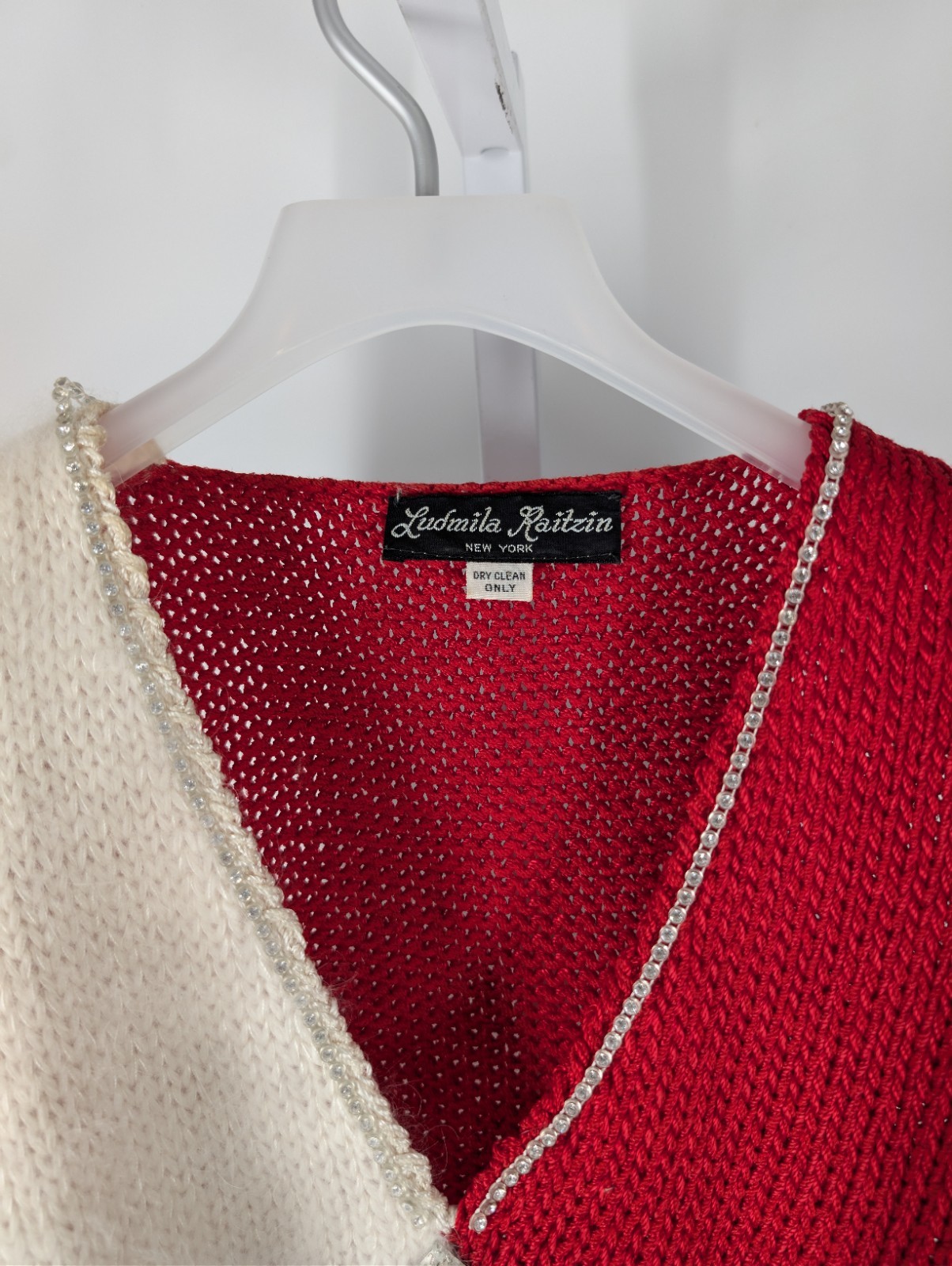 Vintage 80s Geometric Colorblock Angora Diamond New Wave Art Sweater New York