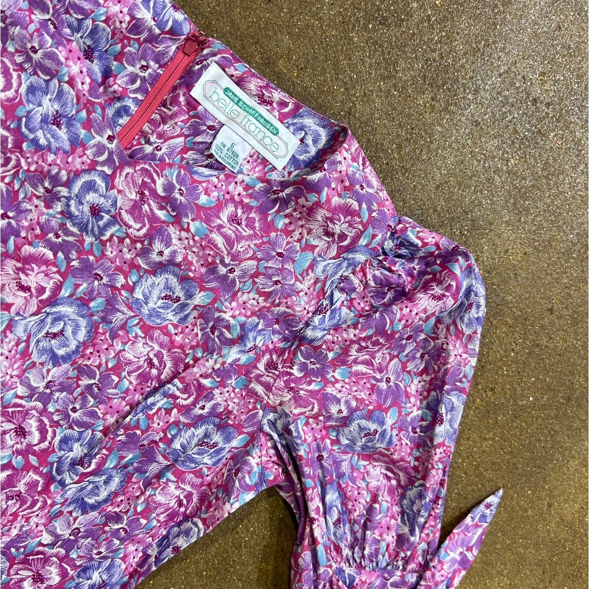 70s Belle France floral cottage dress