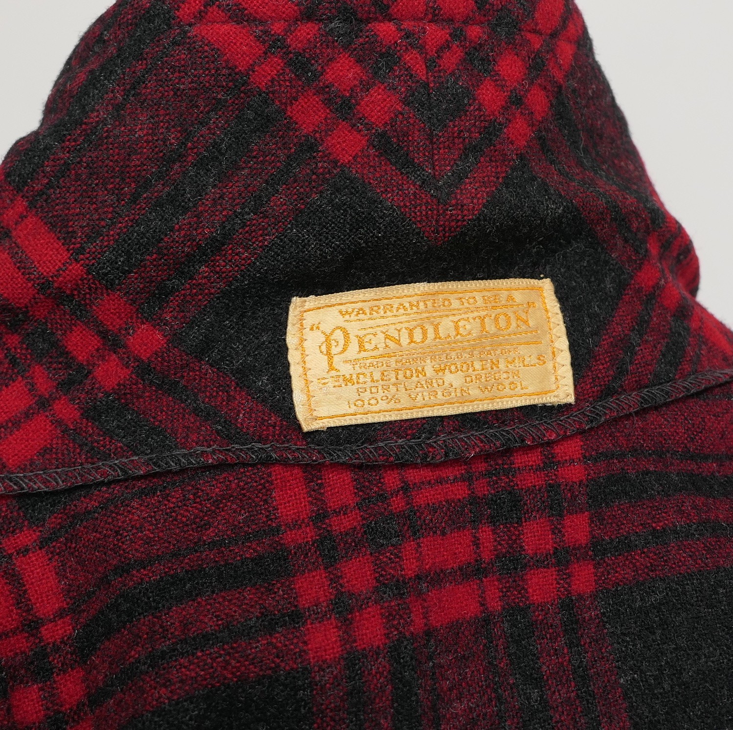 VTG Pendleton Traveller Buffalo Plaid Virgin Wool Shirt Jacket S/M True ’50s VTG