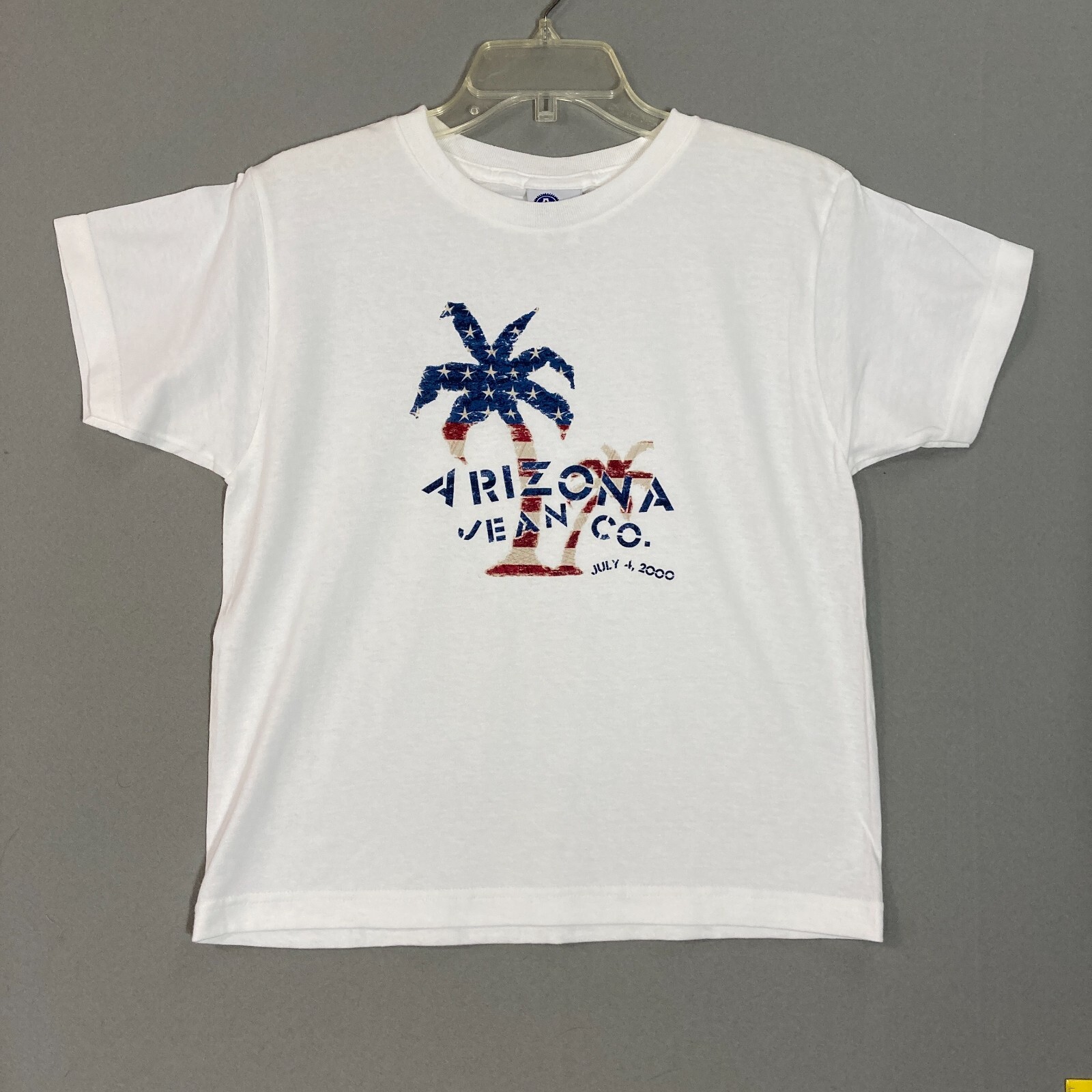 VTG Arizona Jean Co USA T Shirt 2000s Y2K Womens Size M American Flag Patriotic