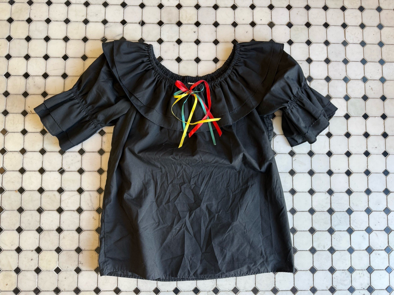 Partners Please! Malco Modes Square Dance Blouse Size Small Colorful Vintage