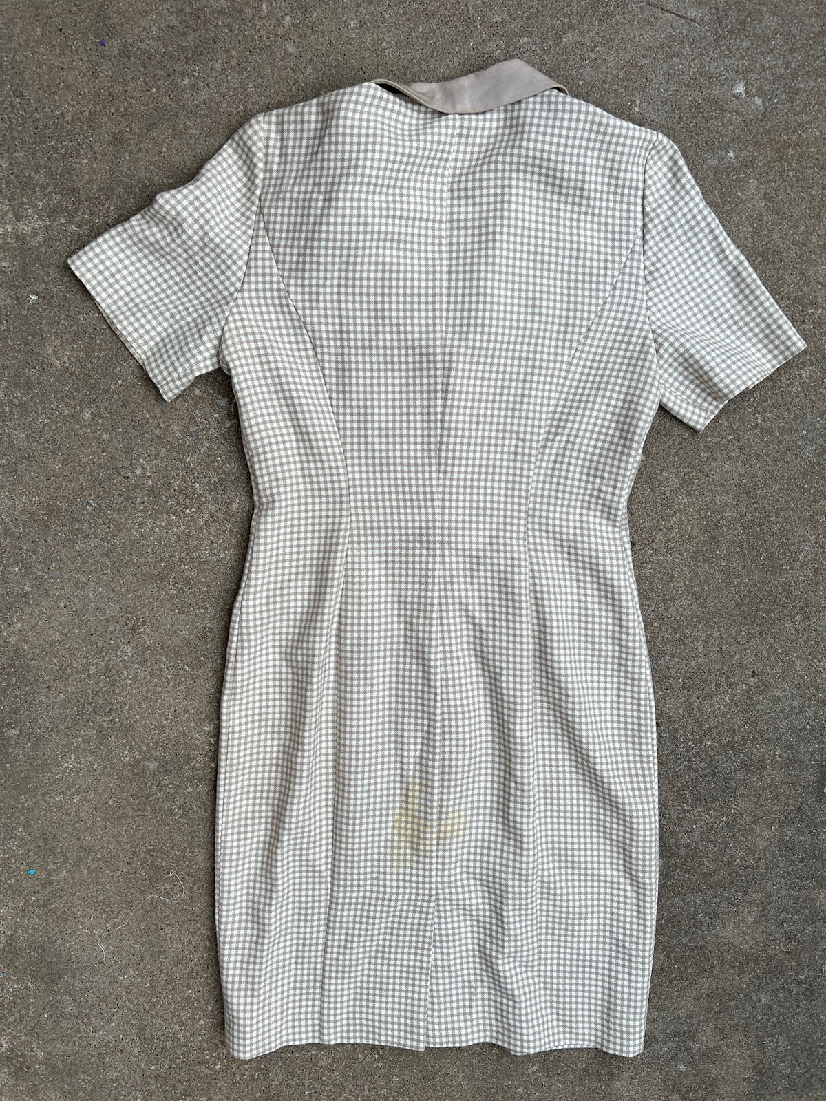 Vintage Danny And Nicole New York Womans Dress 8 Chic Button Knee Length Gold