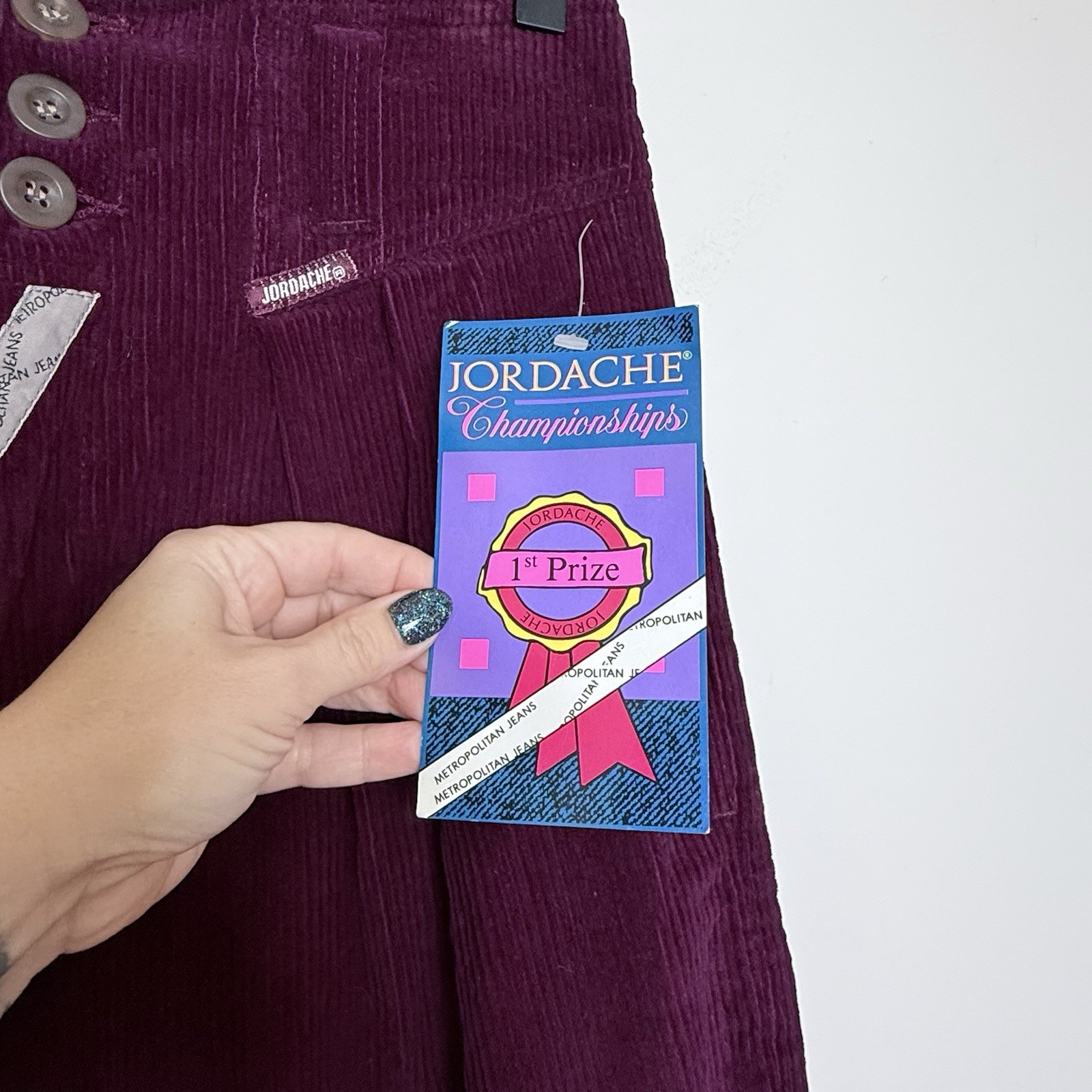 Vintage Jordache Championships 9/10 Corduroy Pleated High Rise Deadstock Pants