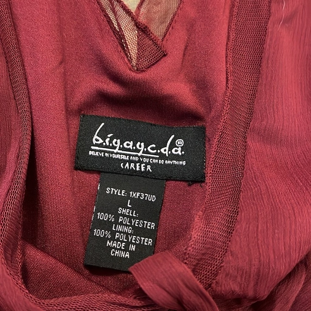 b.i.y.a.y.c.d.a. Stylish Burgundy V-Neck Sleeveless Blouse