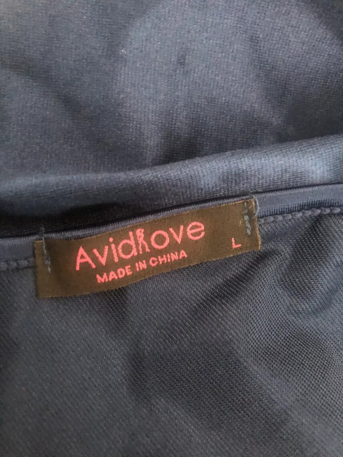 Vtg New AVIDLOVE Sz L Navy Royal Blue Satin 1 One PC Black Lace TEDDY Lingerie