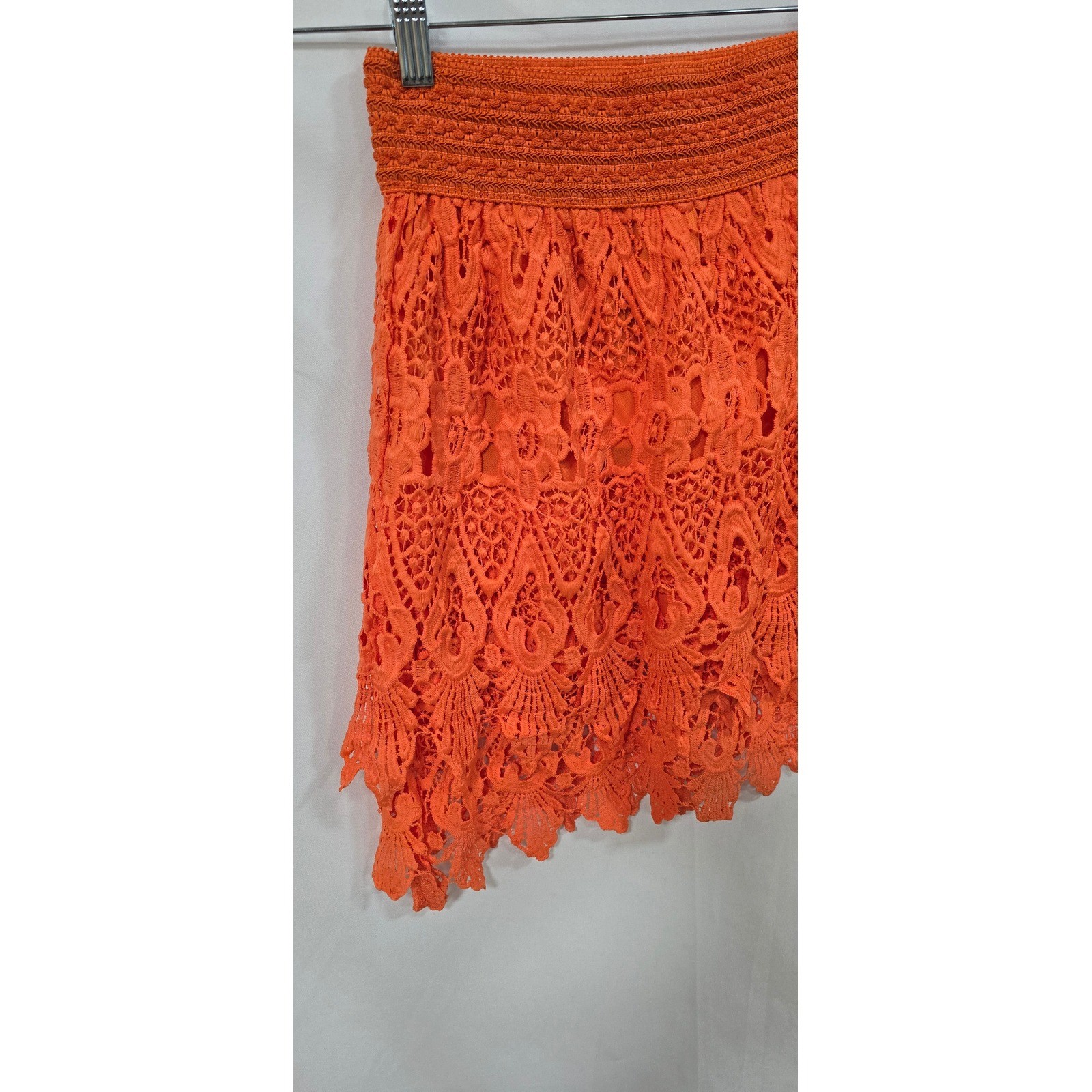 Romeo & Juliet Country women S skirt orange laced boho hippie western ethereal