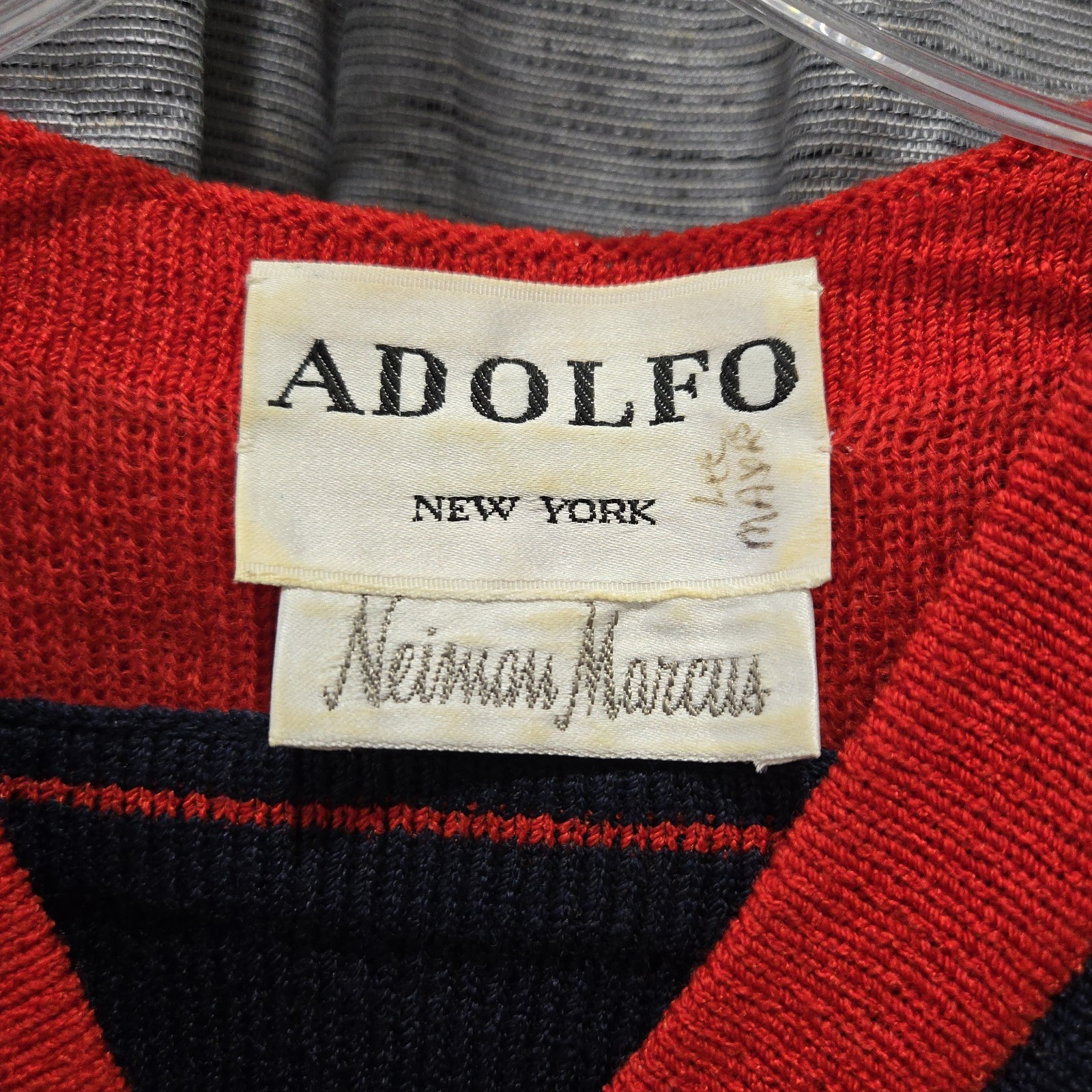 VTG Adolfo Neiman Marcus | Blue & Red Sailor/Nautical Themed Dress