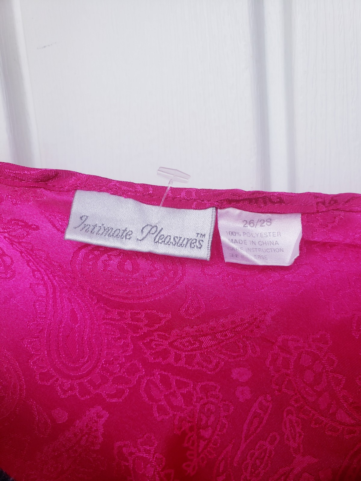 Vintage Intimate Pleasures Satin Paisley Lace Nightgown Plus Size 4X Pink