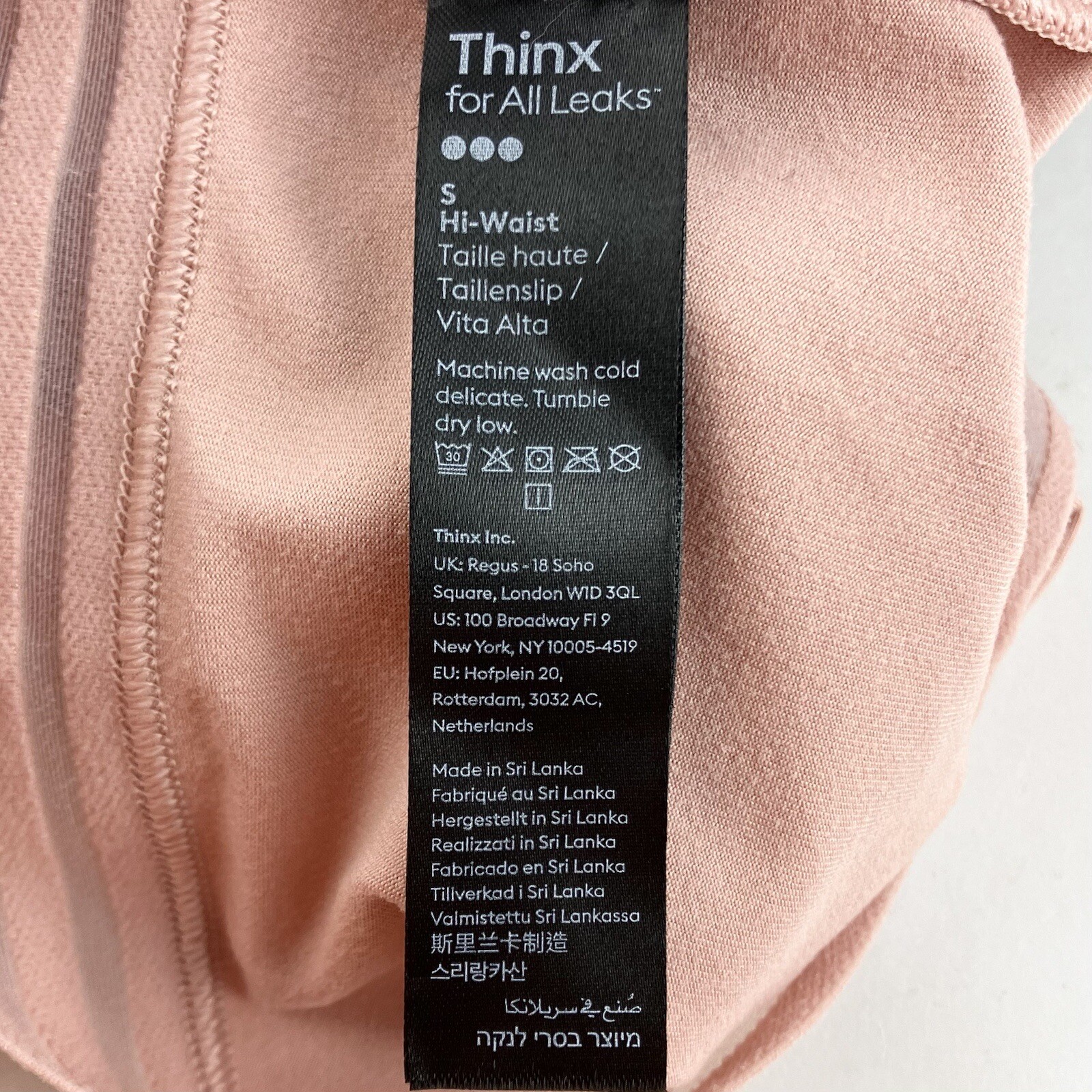 2 Thinx Period Menstrual Leak Panties Hi Waist Dusk Mauve Heavy Absorbency Small