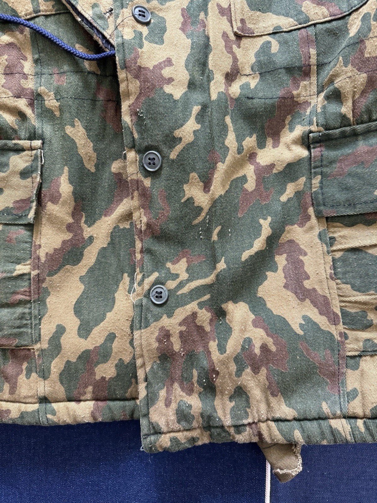vintage post Soviet USSR padded winter vsr 93 camouflage Barvikha jacket wmns M