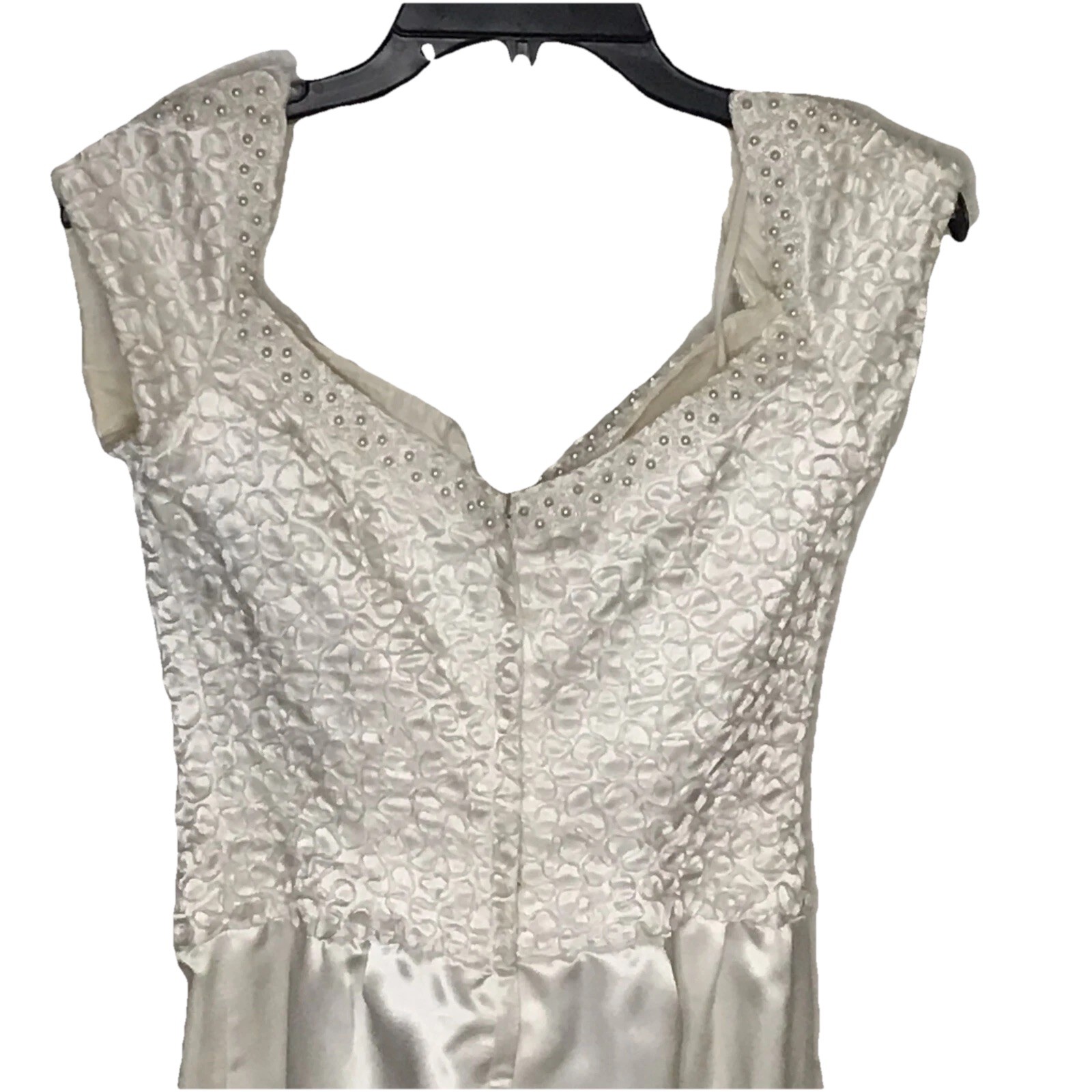 Vintage Mike Benet Beaded Wedding Dress Formal SZ 8