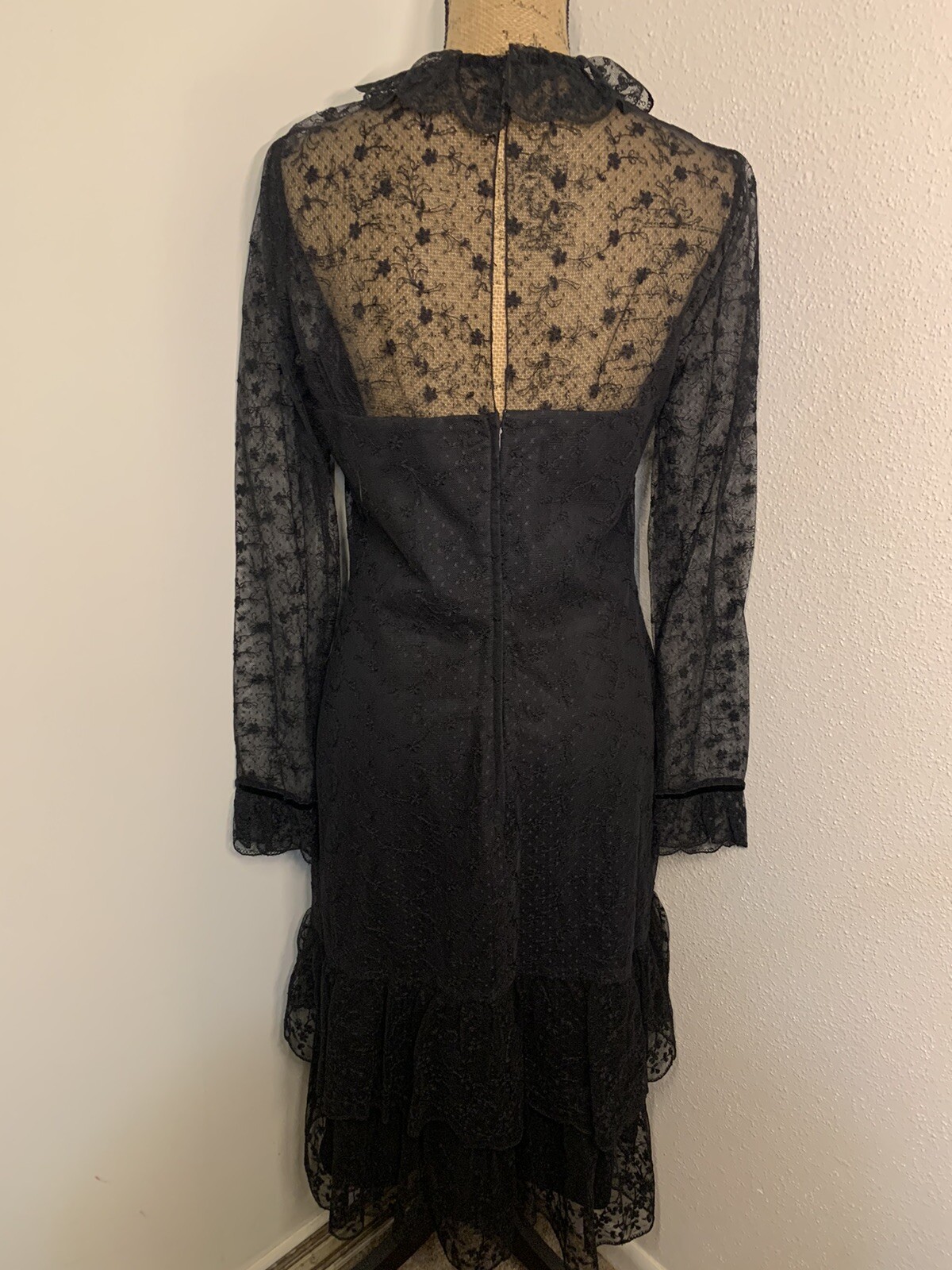Vintage Jill Richards Black Lace Dress