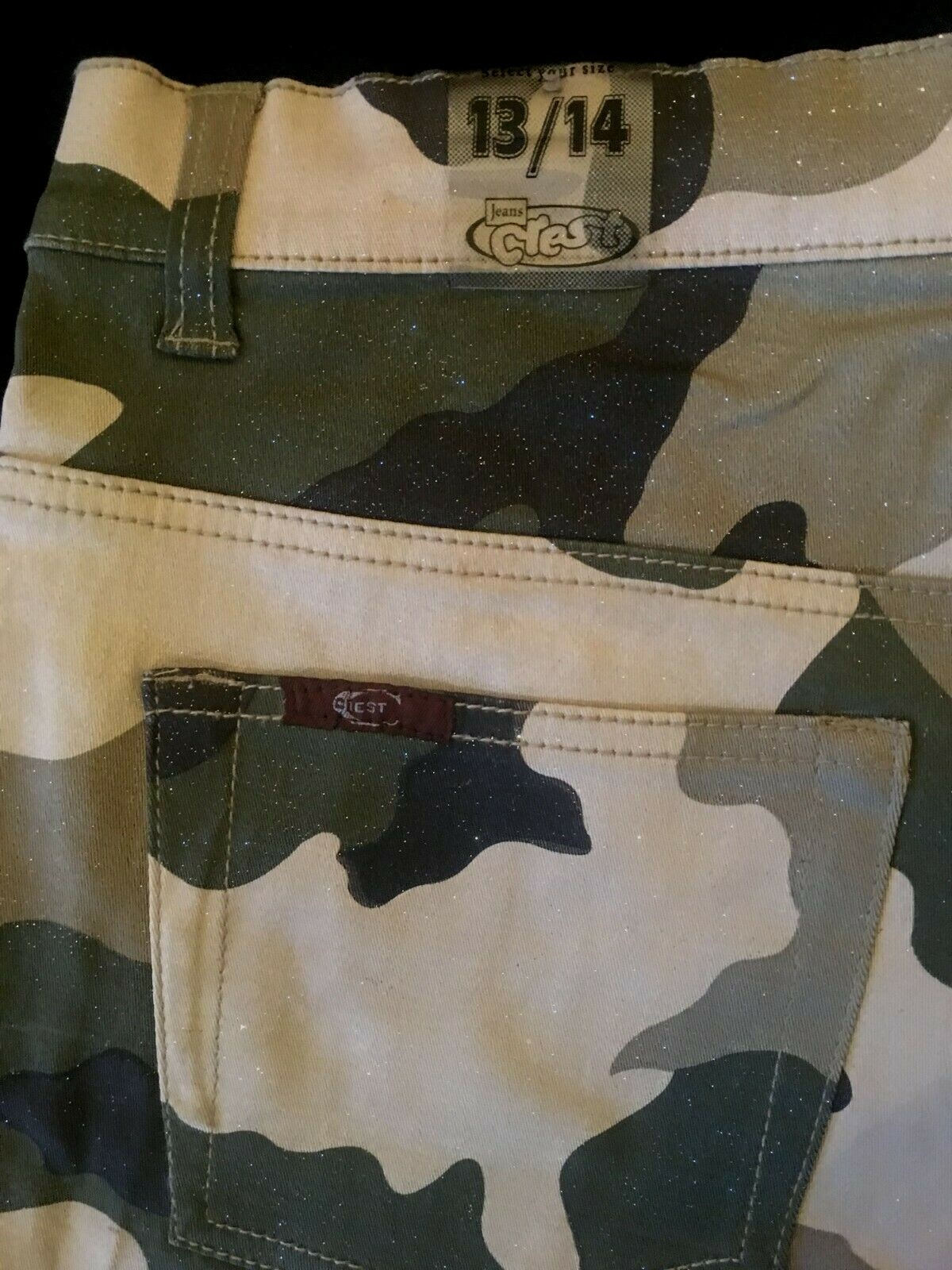 CAMO VINTAGE CREST JEANS SIZE 13/14