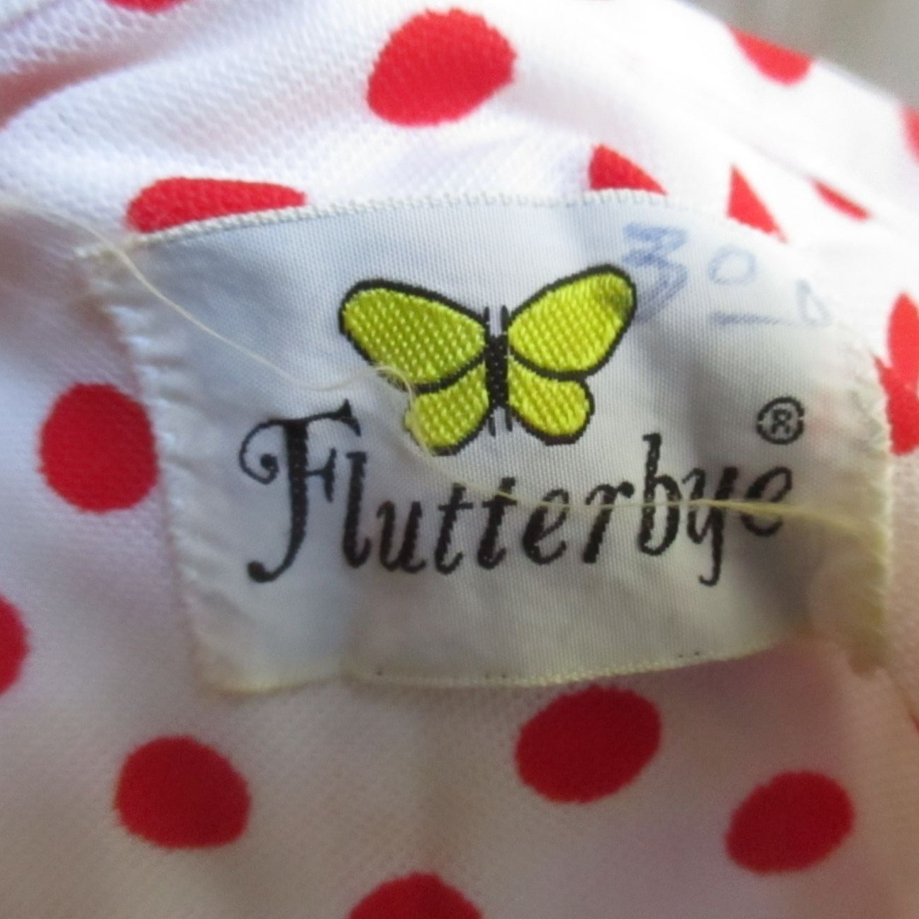 Vintage Women’s Dress 8/10 Polka Dot 1970’s Flutterbye Country Dance r