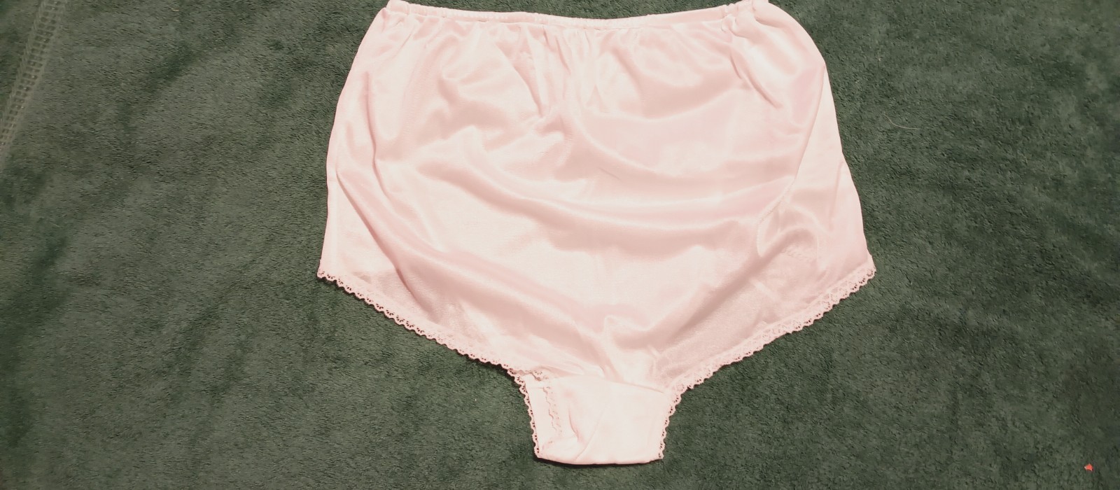 WOODS VINTAGE NYLON PANTY SZ 6 ? WHITE OPEN LEGS WITH BOW TRIM – ENGLAND #AU516