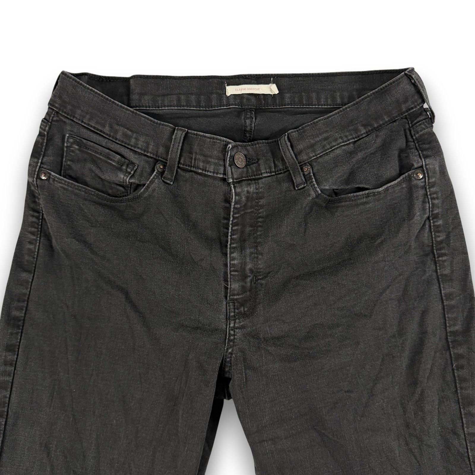 Signature by Levi Strauss & Co. Classic Bootcut Jeans Mens 16M 33×32 Black Denim