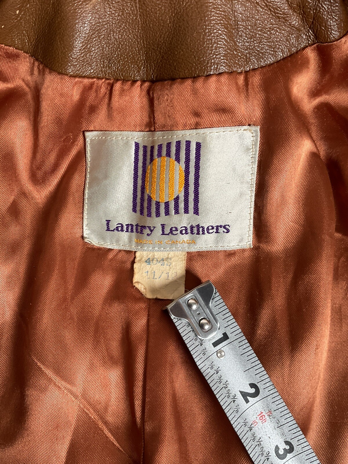 Vintage 1970s Women’s Landry Leather Russian Princess Coat Fur Shawl Collar