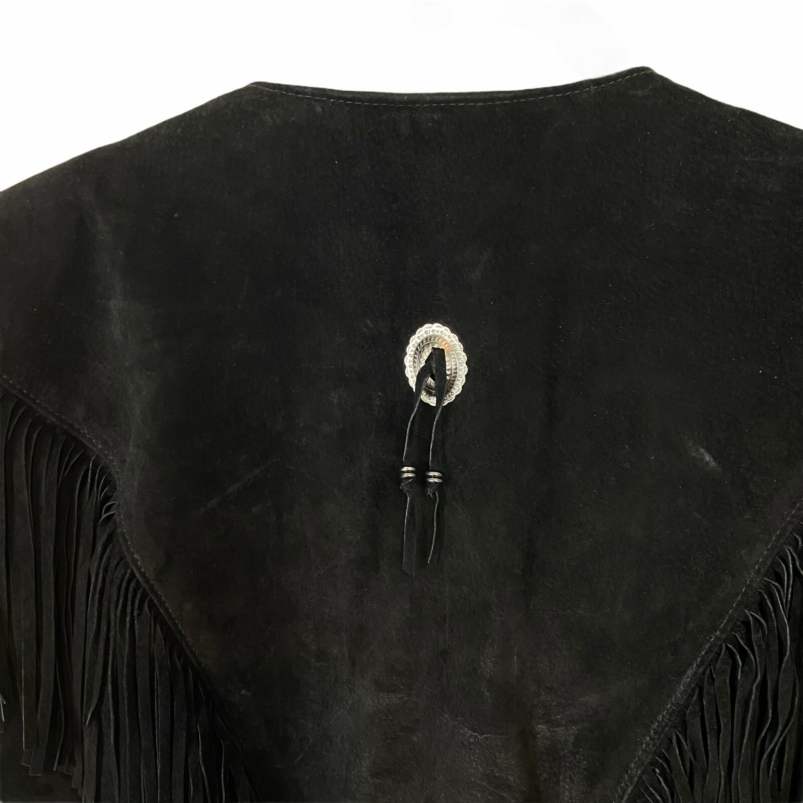 Tony Lama Jacket Women SZ 6 Western Rodeo New USA Deadstock Black Fringe Vintage