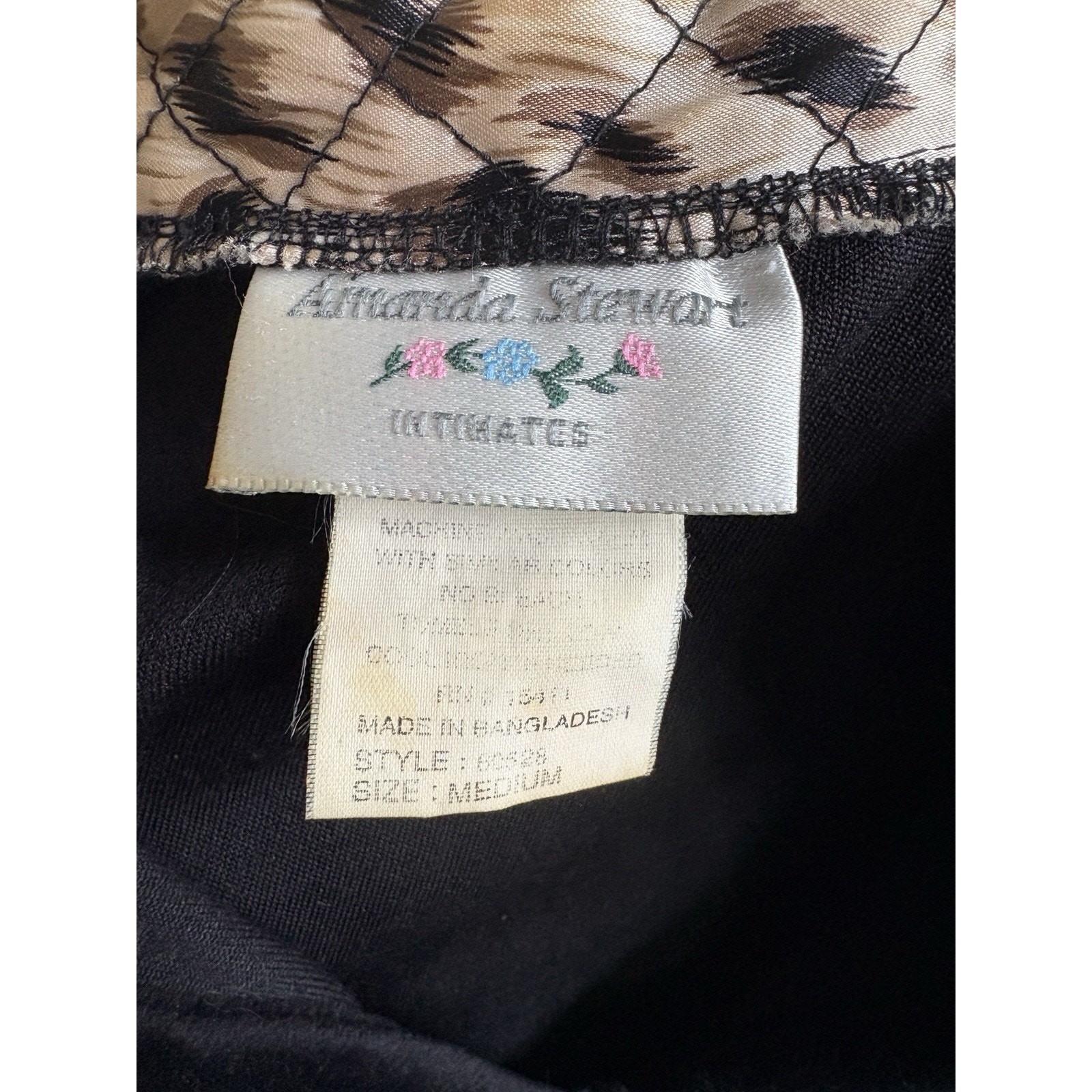 90s VTG Leopard Trim Velvet Nightgown – Medium Glam Matriarch Energy